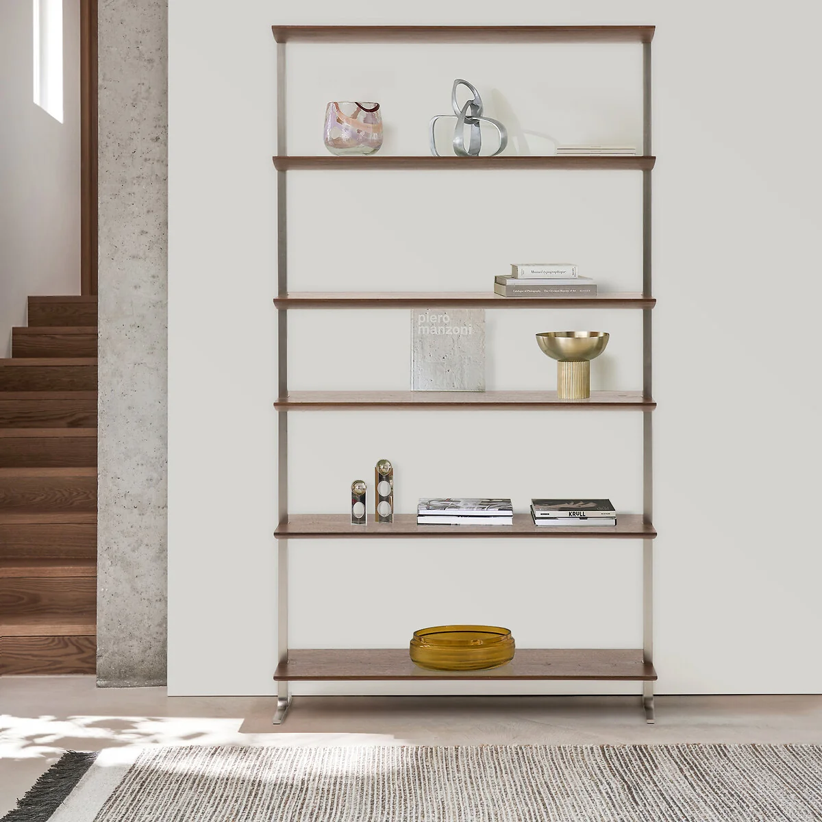 Livel Walnut-Veneer Bookcase, L100cm – image 2