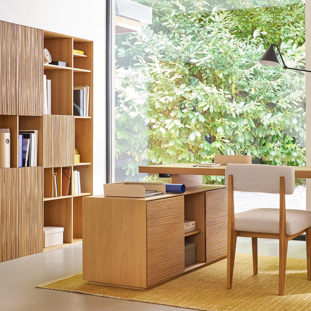 Mikube 4 Door Bookcase in Oak and Veneer – image 2