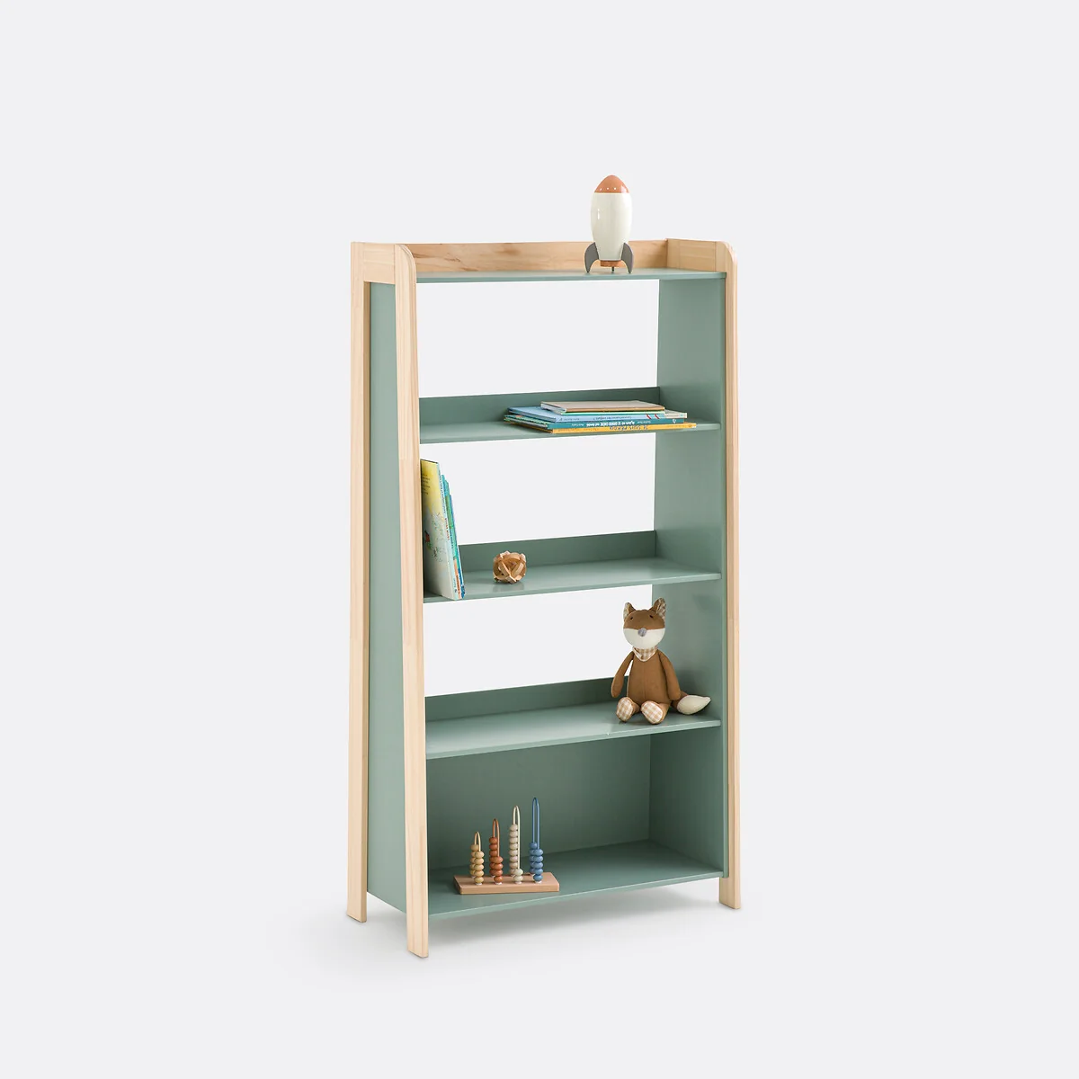 Arturo Painted Pine 4-Shelf Bookcase – image 2