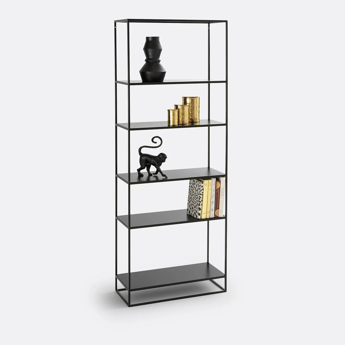 Hiba 6-Shelf Metal Bookcase – image 2