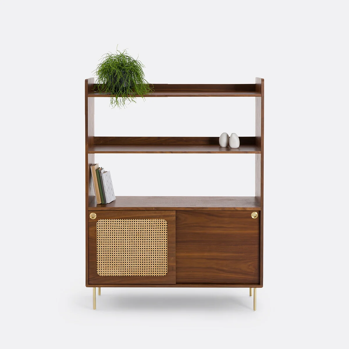 Redpop Walnut & Cane Bookcase – image 2