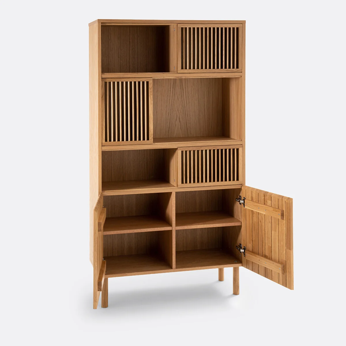 Bilbao Oak Veneered Storage Bookcase – image 3