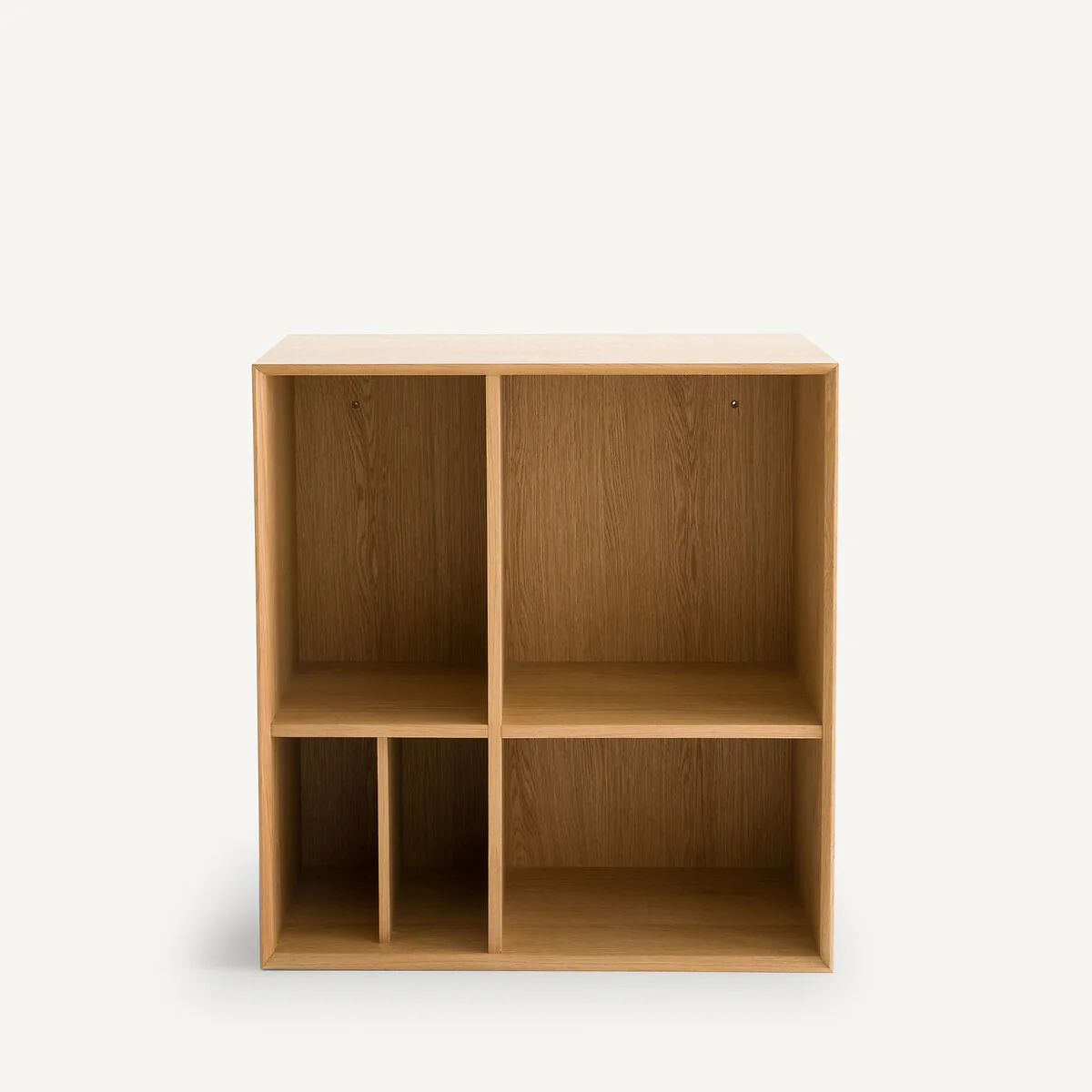 Mikube Small Shelf Unit Bookcase Shelves with Oak Veneer – image 2