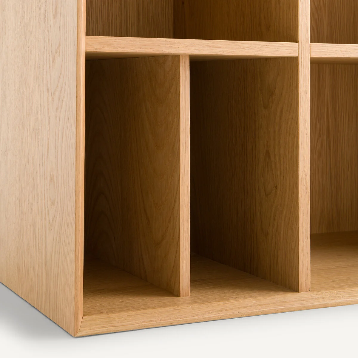 Mikube Small Shelf Unit Bookcase Shelves with Oak Veneer – image 3