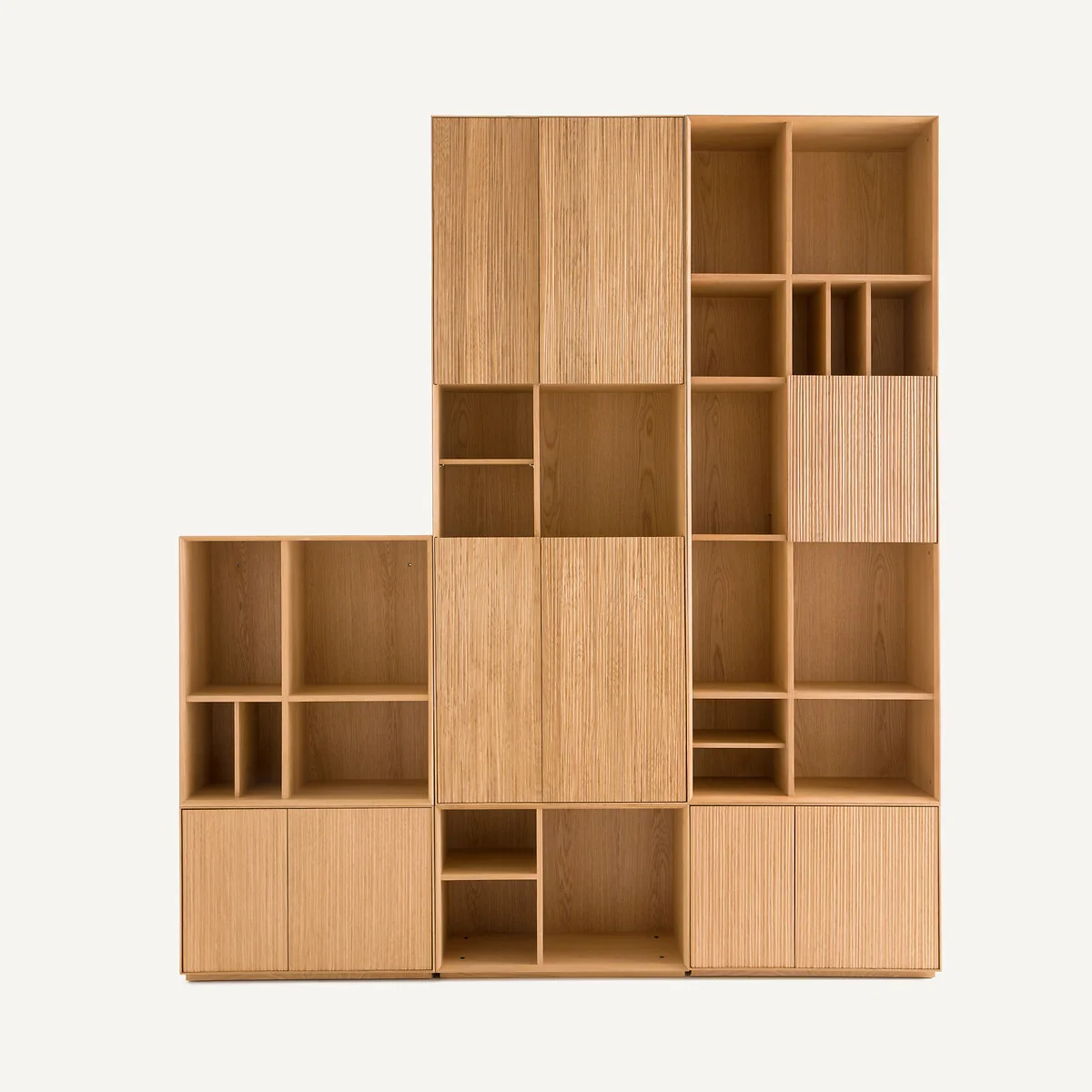Mikube Small Shelf Unit Bookcase Shelves with Oak Veneer – image 5