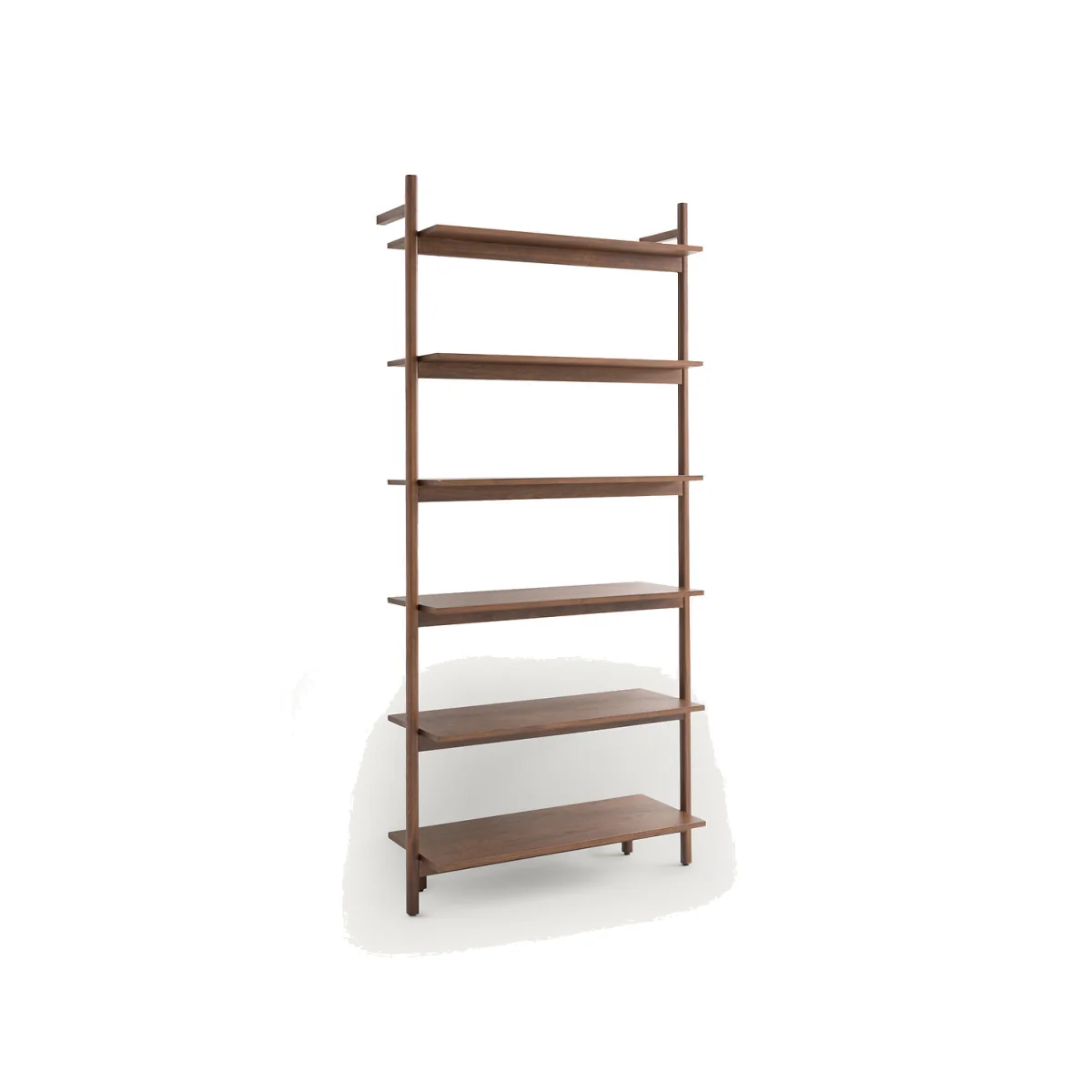Rory Shelving Unit in Walnut and Veneer 6 Shelves – image 1