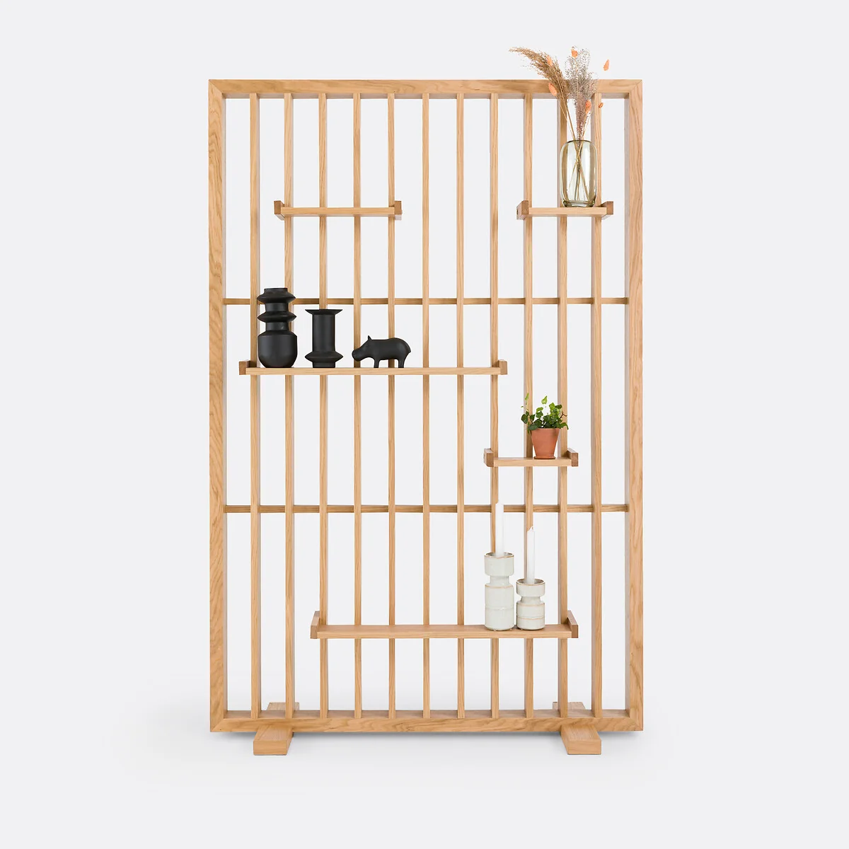 Mineva Partition Shelving in Oak Veneer L120cm – image 2