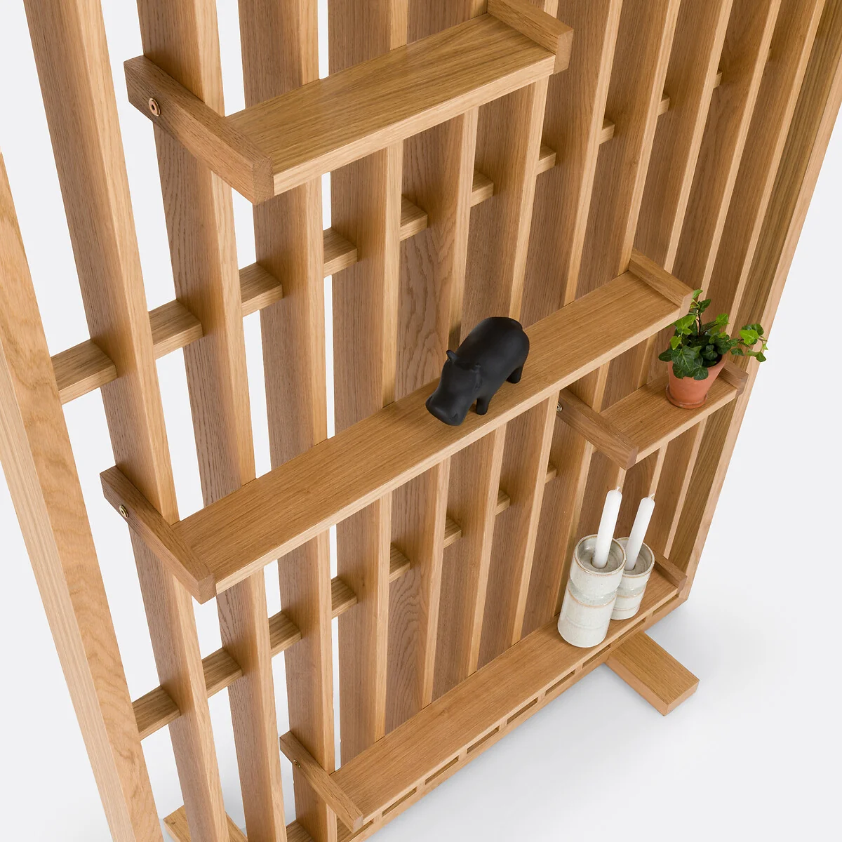 Mineva Partition Shelving in Oak Veneer L120cm – image 3