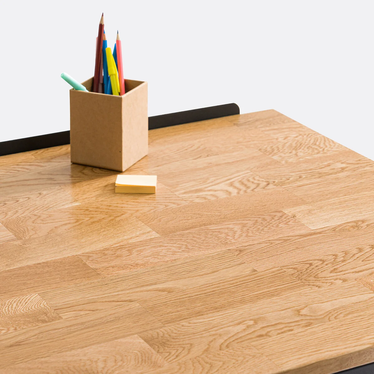 Hiba, Oak and Steel Metal Bookcase Desk – image 5