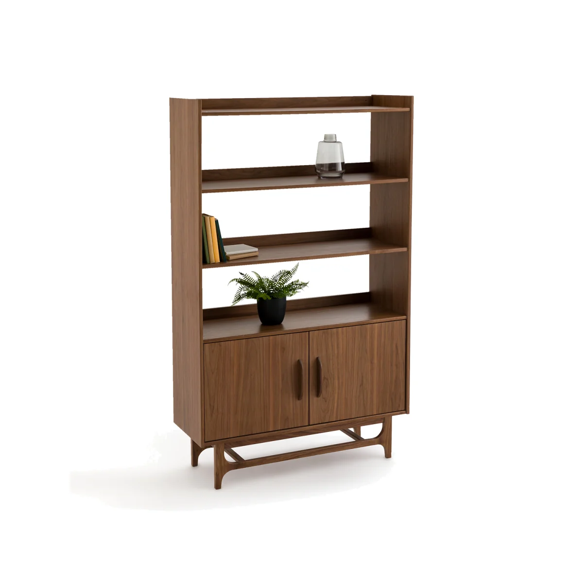 Larsen Vintage Walnut Bookcase – image 1