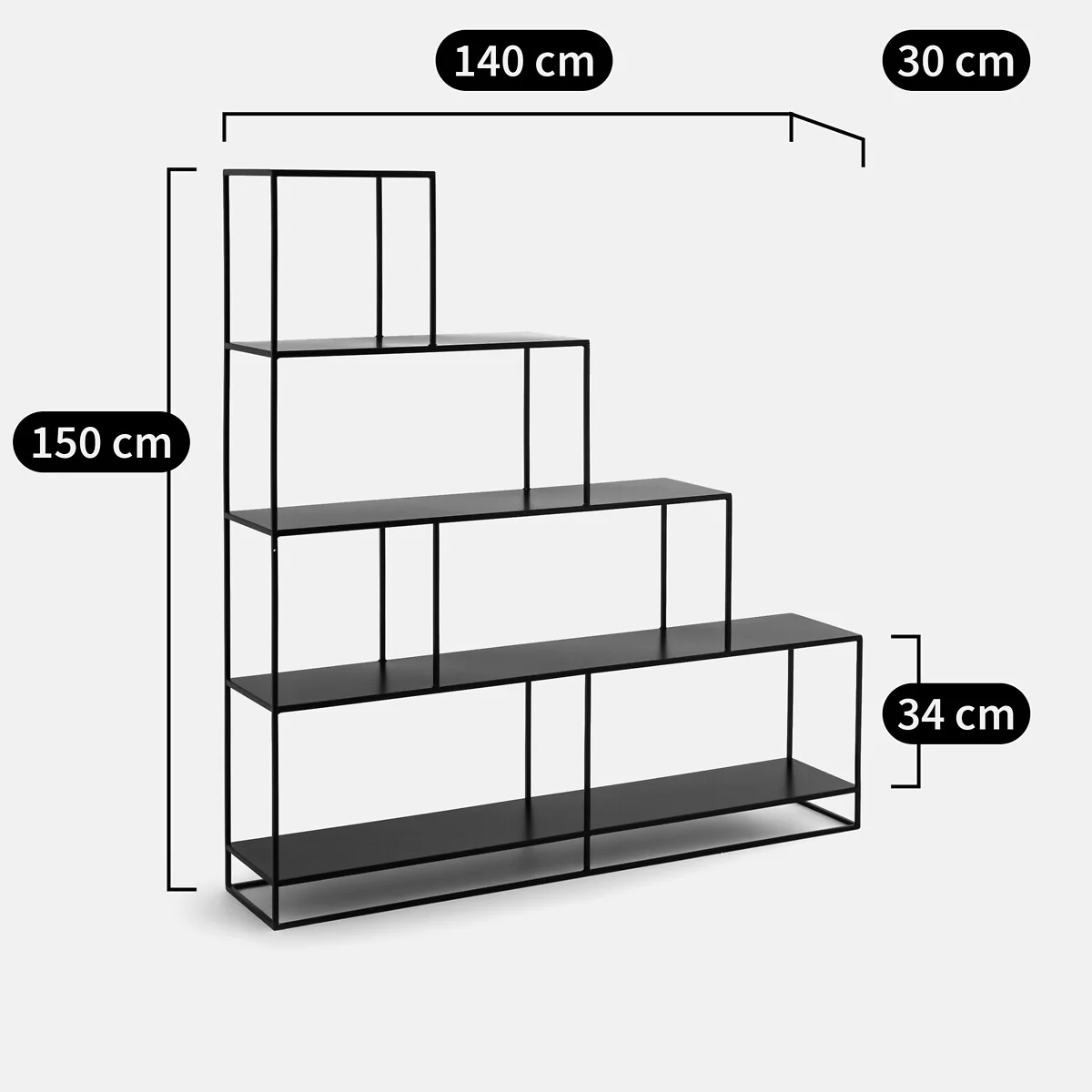 Hiba Stepped Shelving Unit – image 5