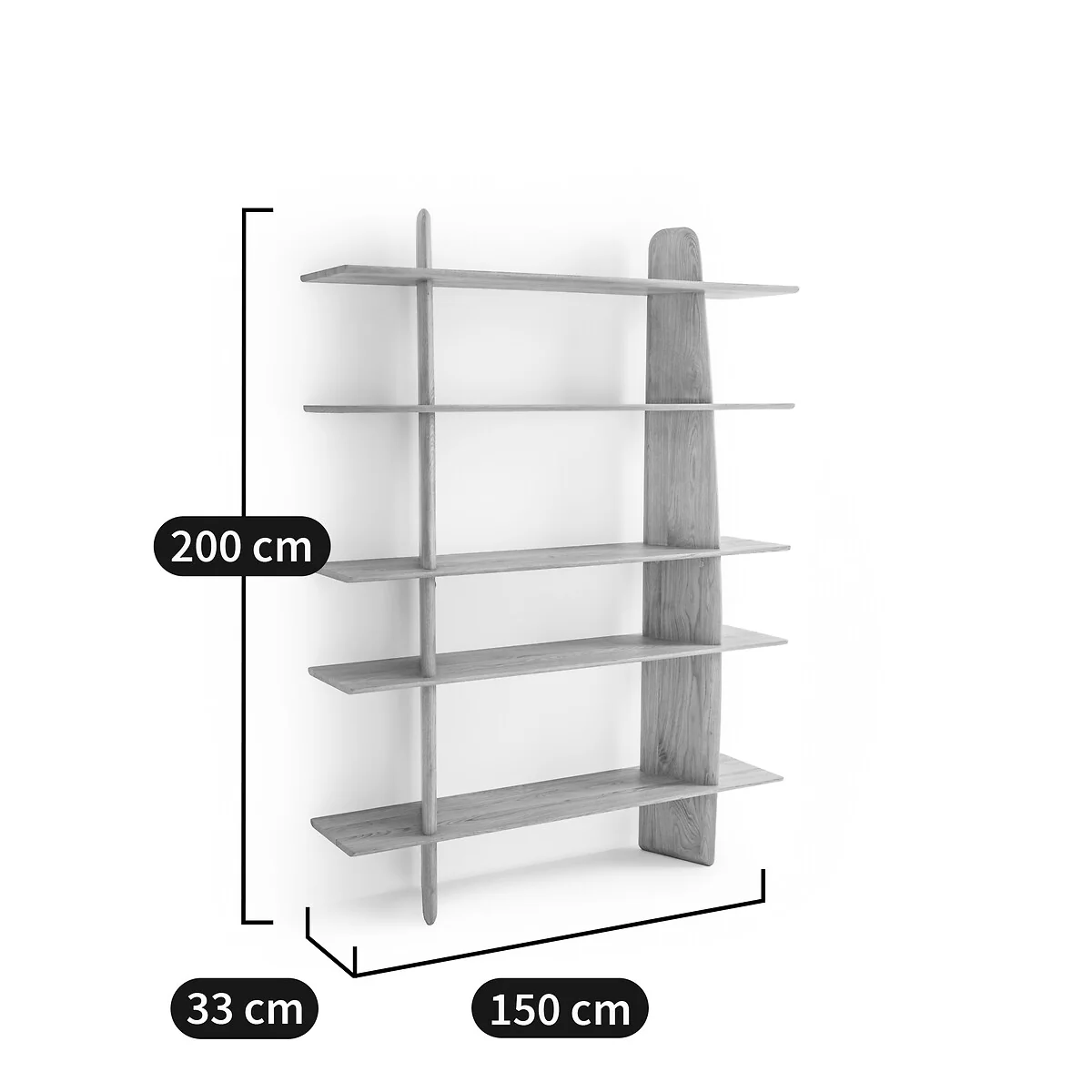 Iloss Solid Oak Bookcase – image 6