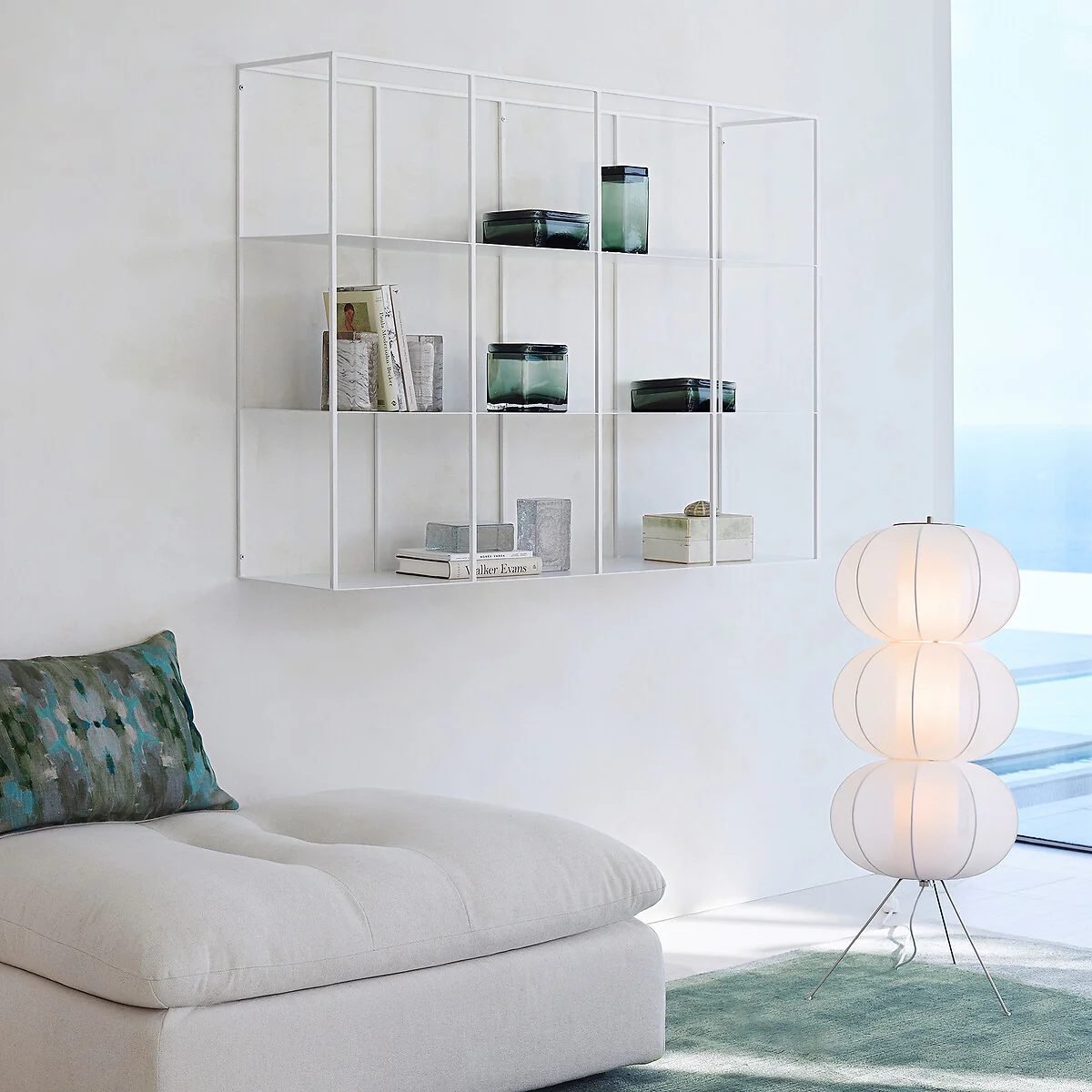 Parallel Steel Wall-Mounted Bookcase, Height 100.6cm – image 2