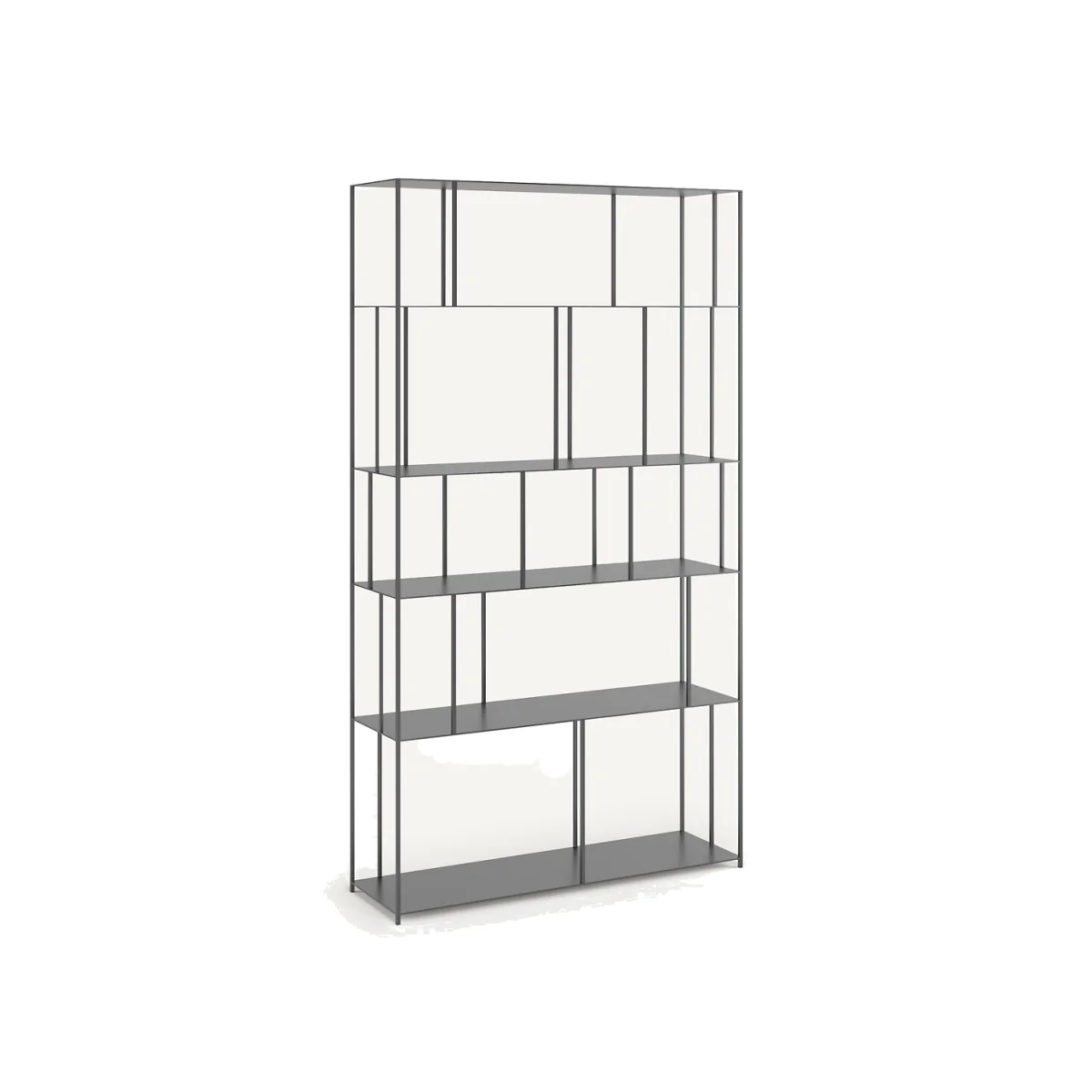 Parallel Wide Metal Bookcase – image 1