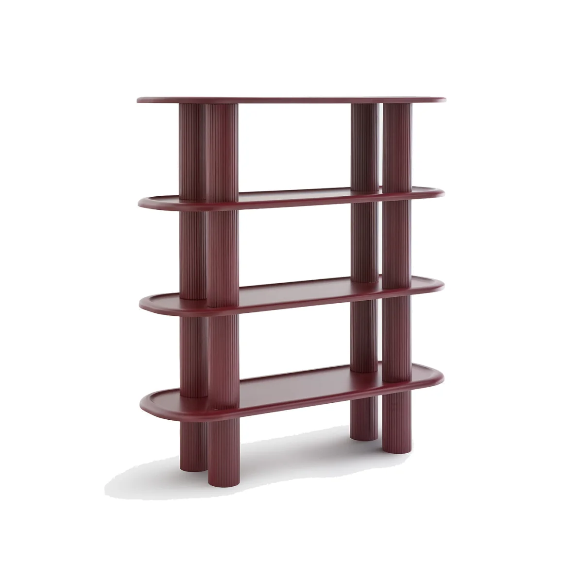 Calio Matte Lacquered 5-Shelf Bookcase, Height 155cm – image 1