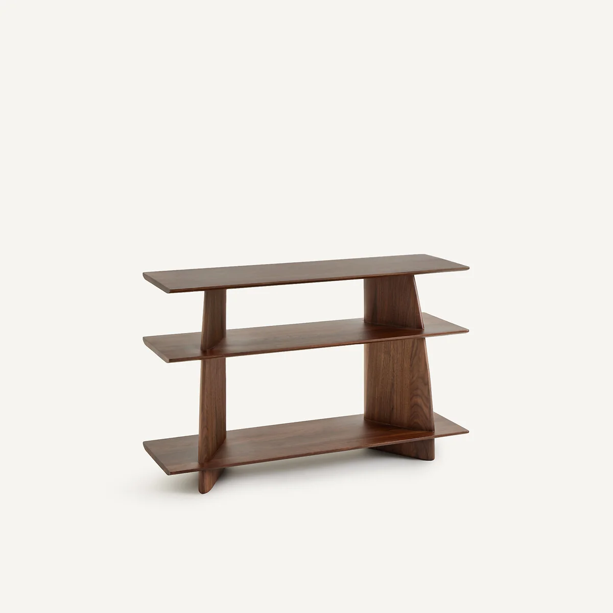 Iloss Solid Walnut Small Low Bookcase – image 5
