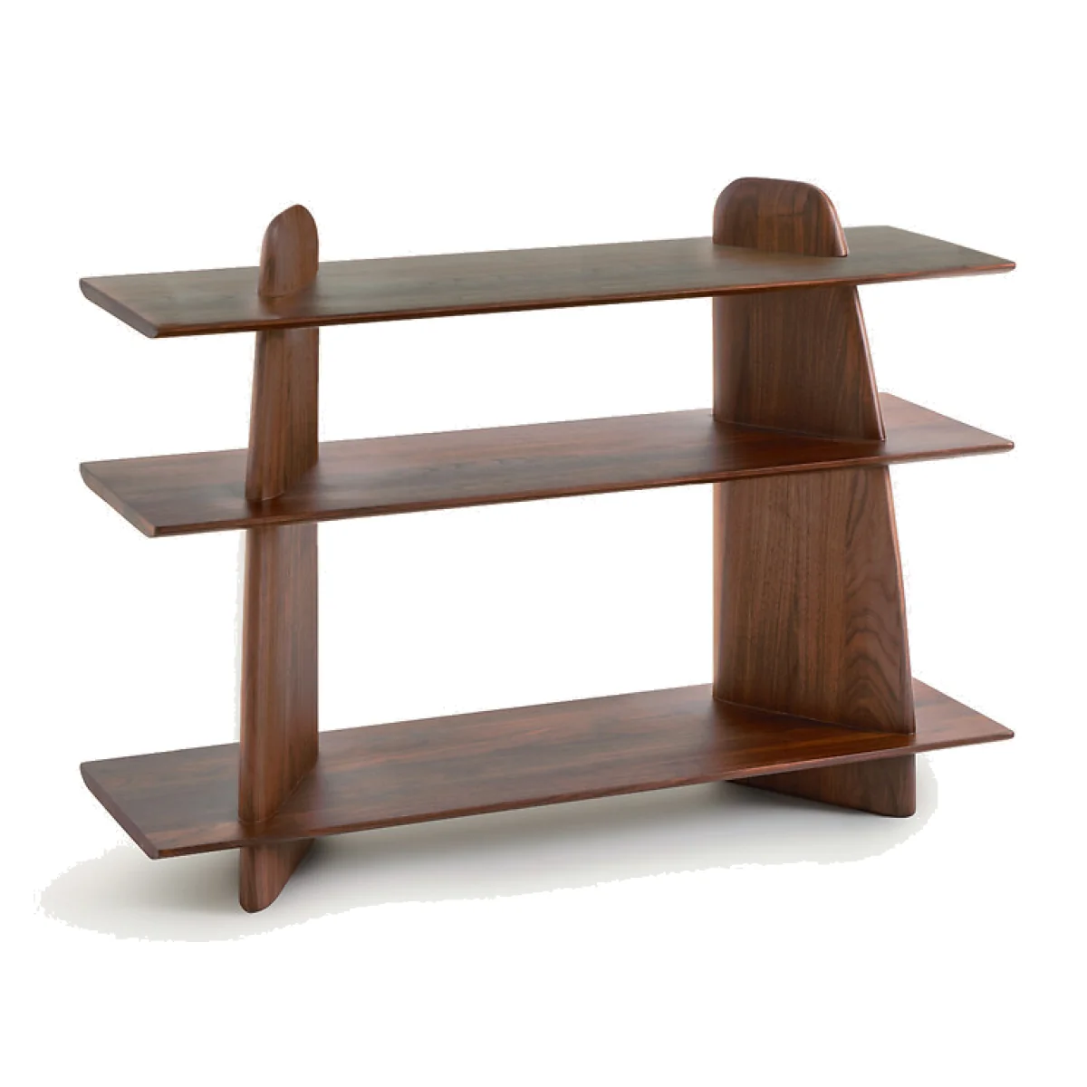 Iloss Solid Walnut Small Low Bookcase – image 1