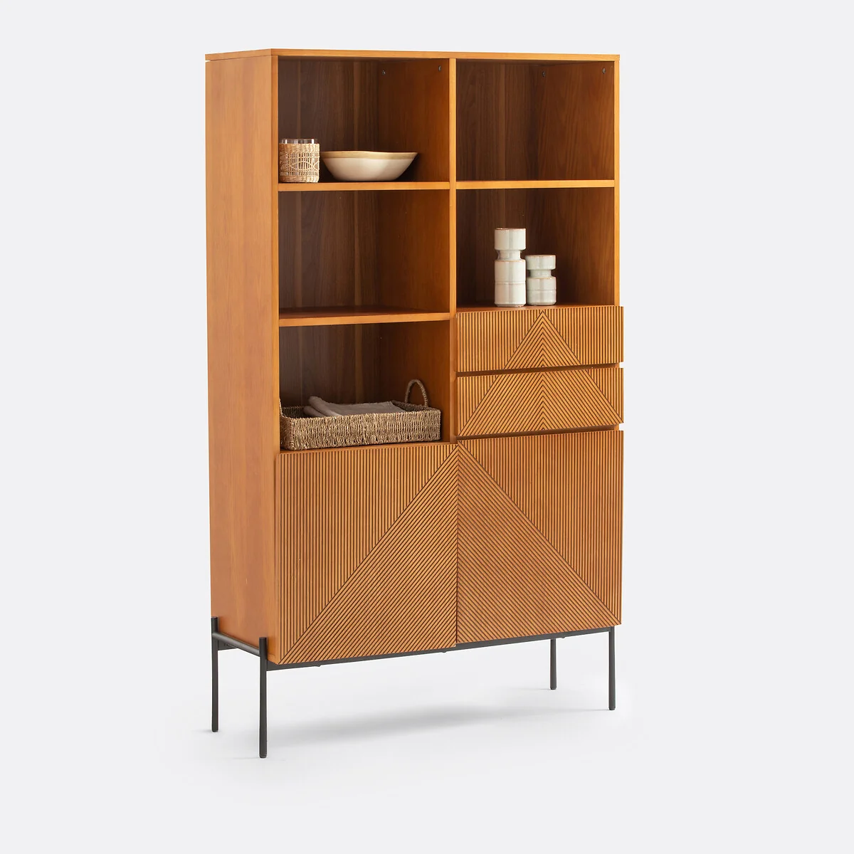 Les Signatures - Lodge Vintage Oak Veneer Style Bookcase – image 2