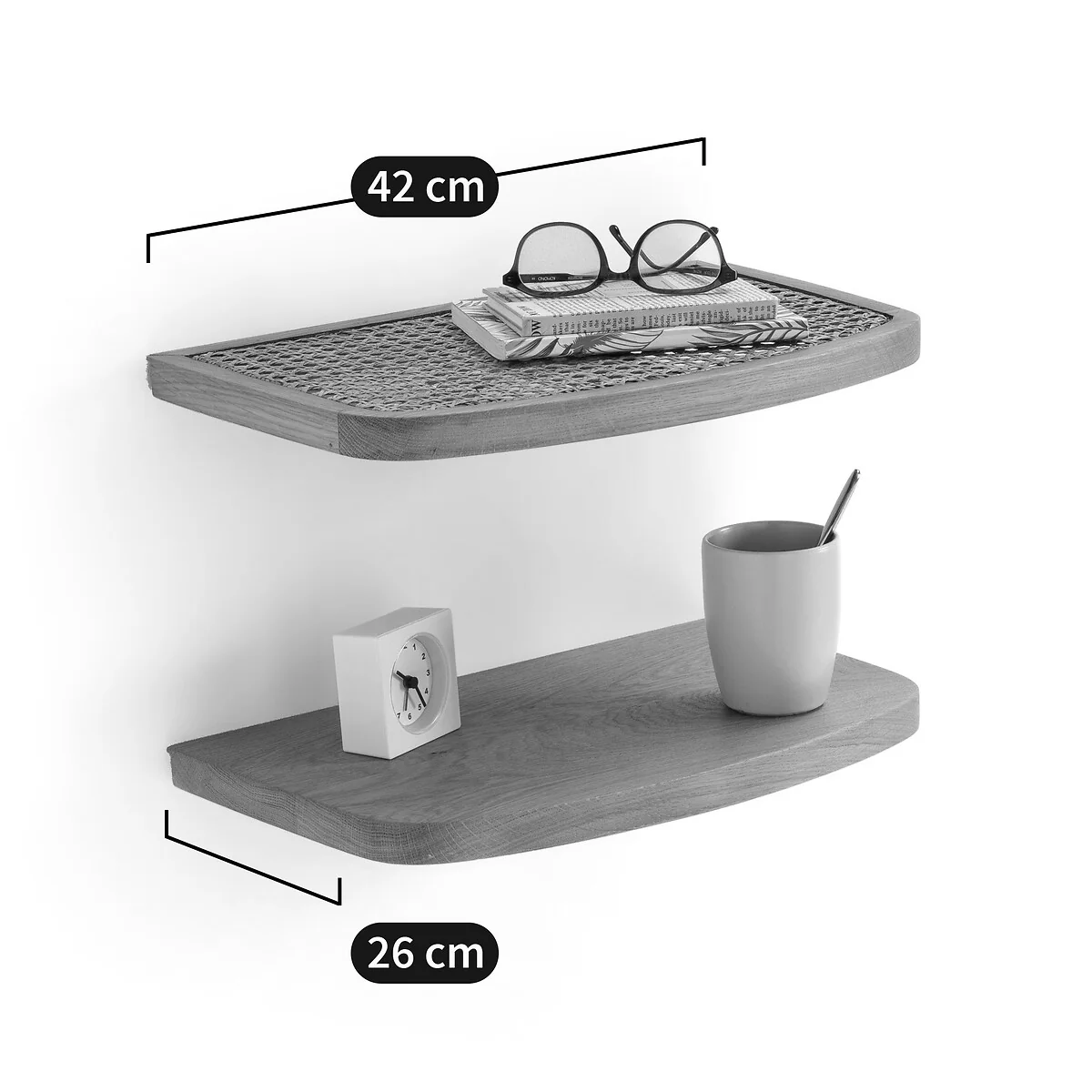Set of 2 Buisseau Bedside Wall Shelves – image 4