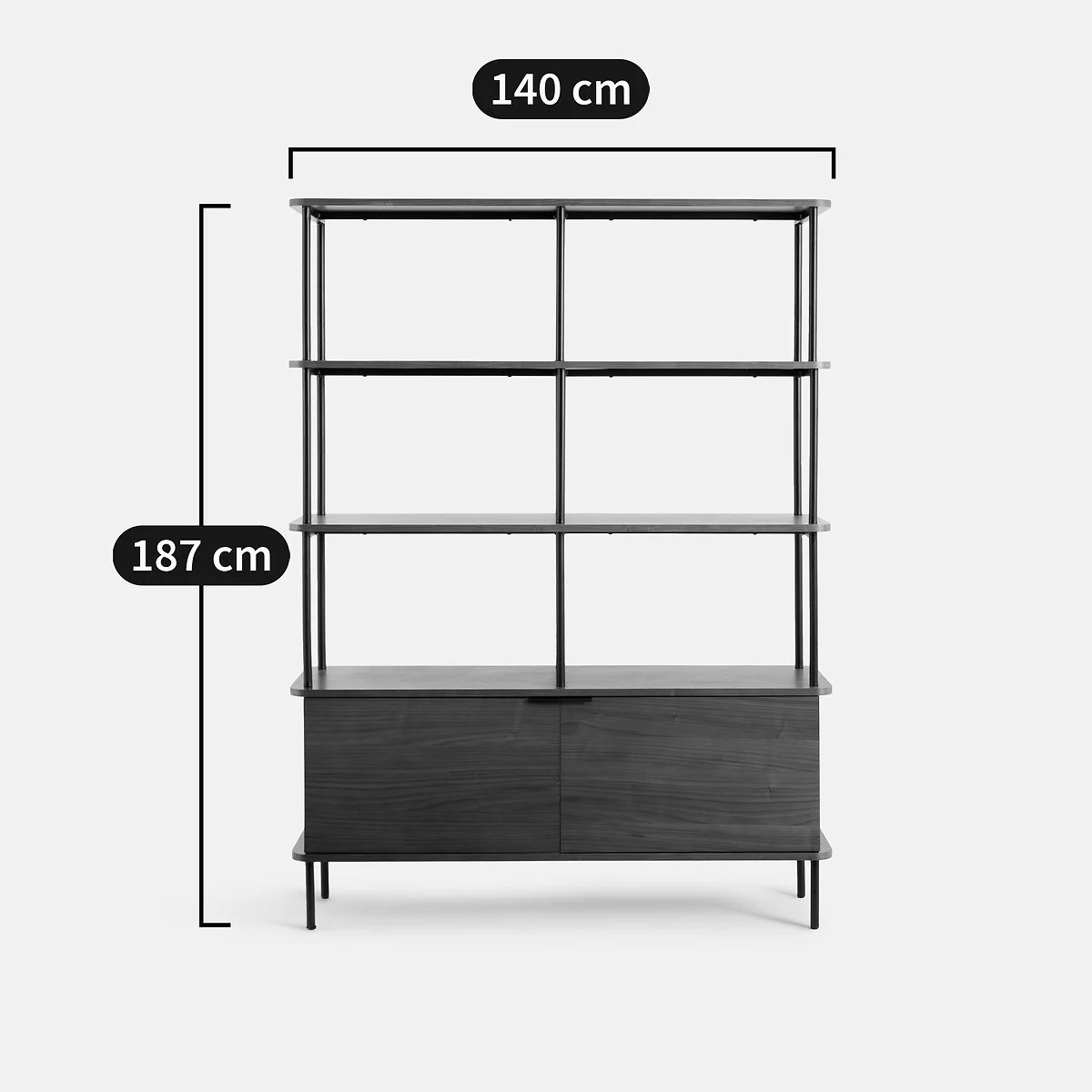 Kerrie Walnut Veneer Bookcase – image 9