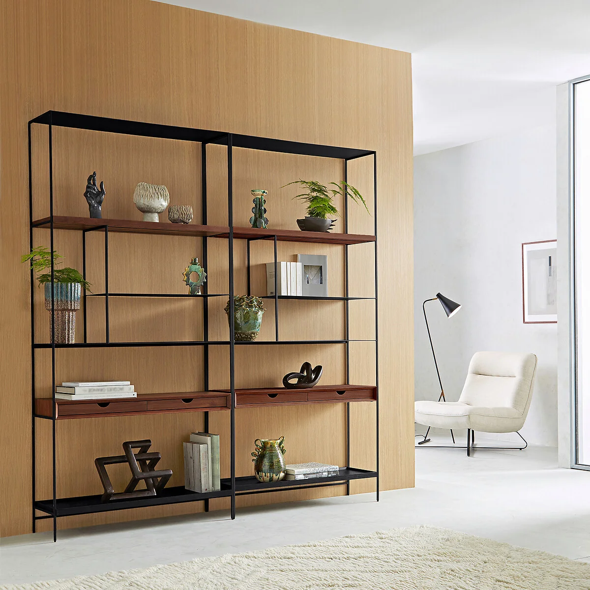 Tidder Walnut Shelving Unit – image 2