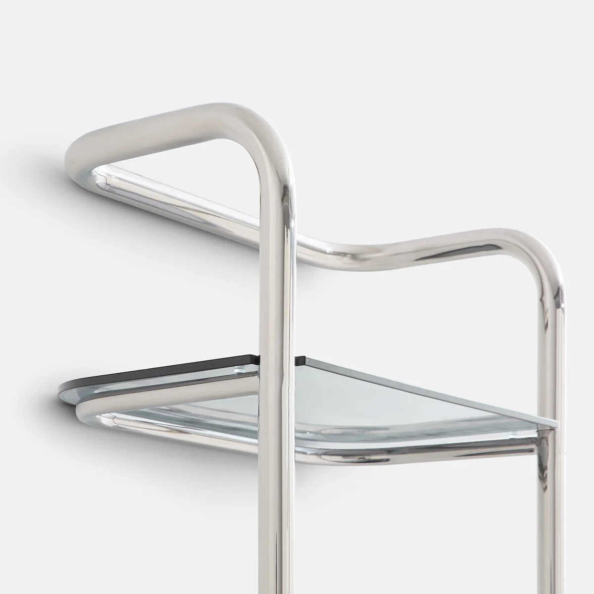 Giorgio Chrome-Plated Steel Wall Shelf with 1-Door Cupboard – image 4