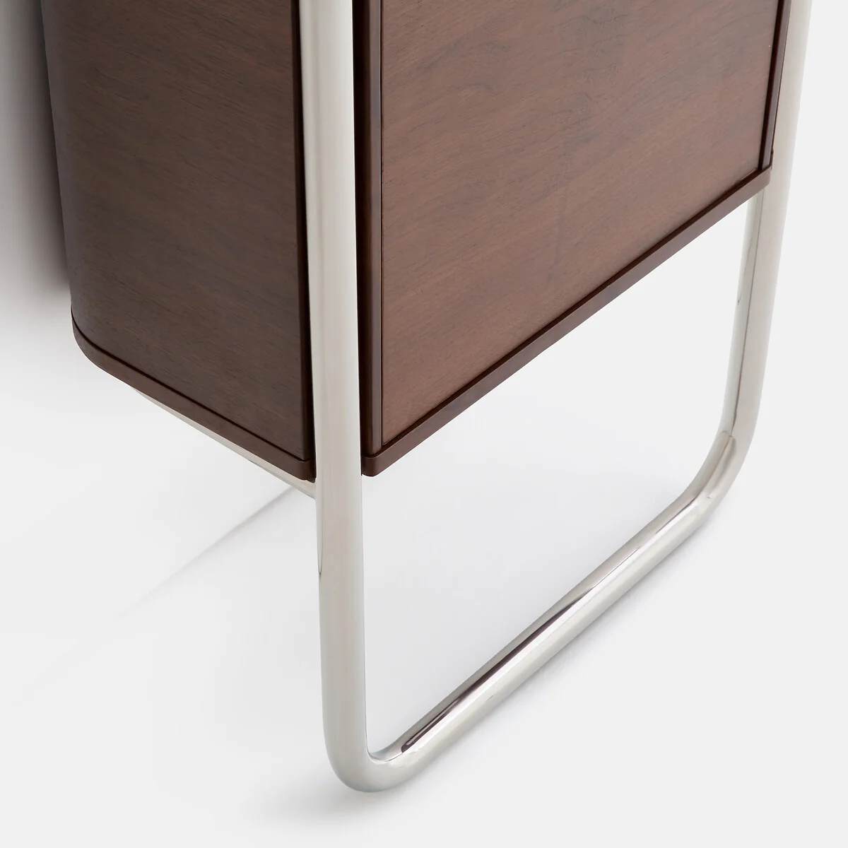 Giorgio Chrome-Plated Steel Wall Shelf with 1-Door Cupboard – image 8