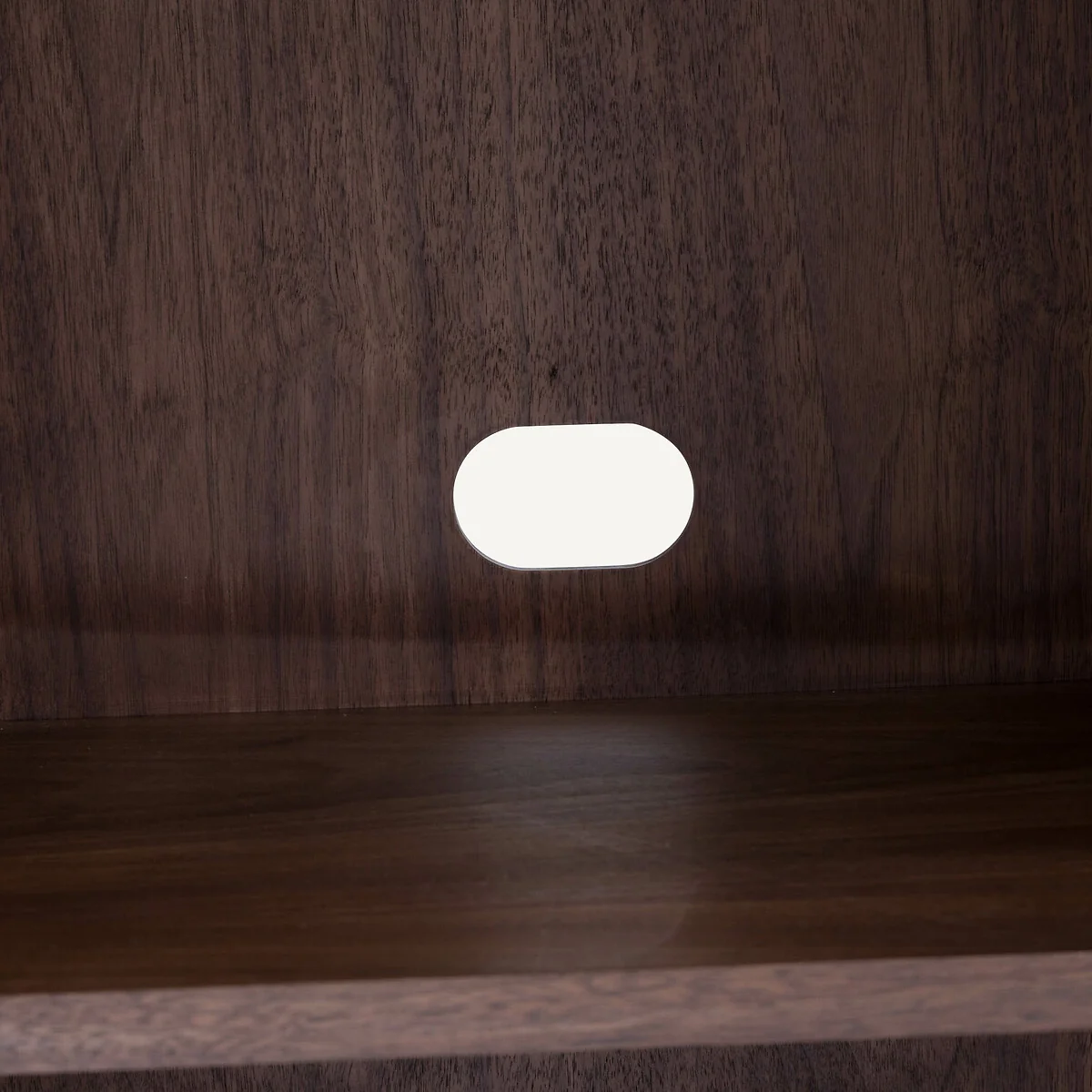 Mikube Bookcase with Walnut Veneer and Leather Door – image 6