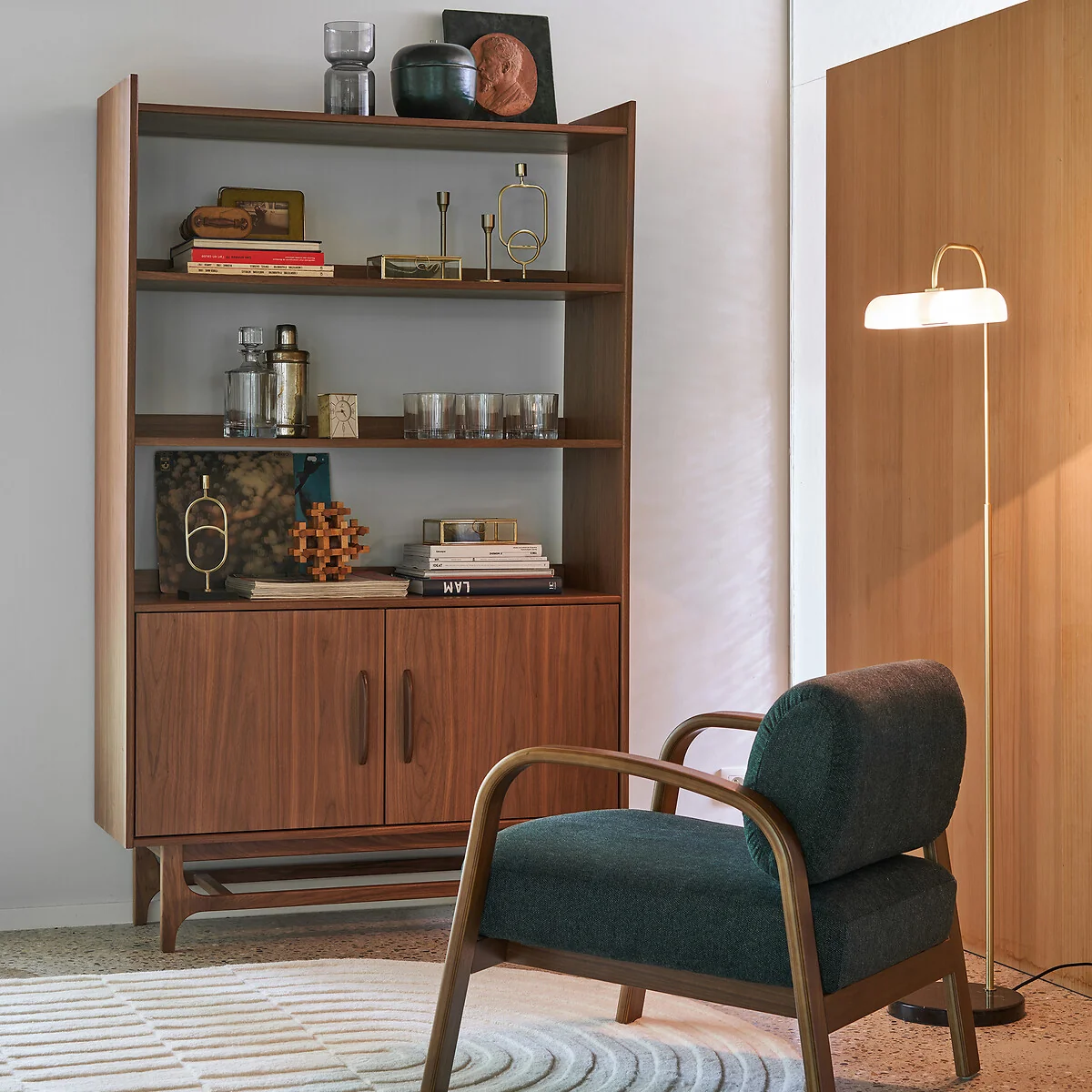 Larsen Vintage Walnut Bookcase – image 3