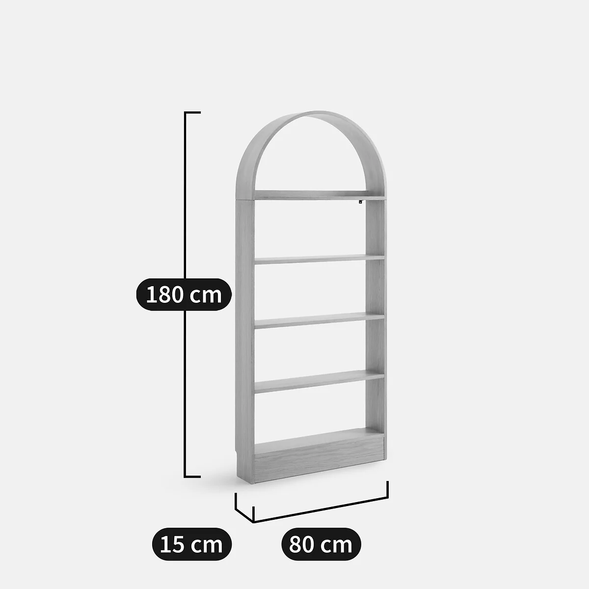 Mathéo Shallow Arch Bookcase – image 5