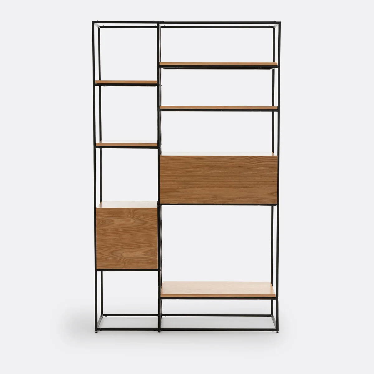 Vaulty Wired Bookcase in Iron and Oak Veneer – image 3
