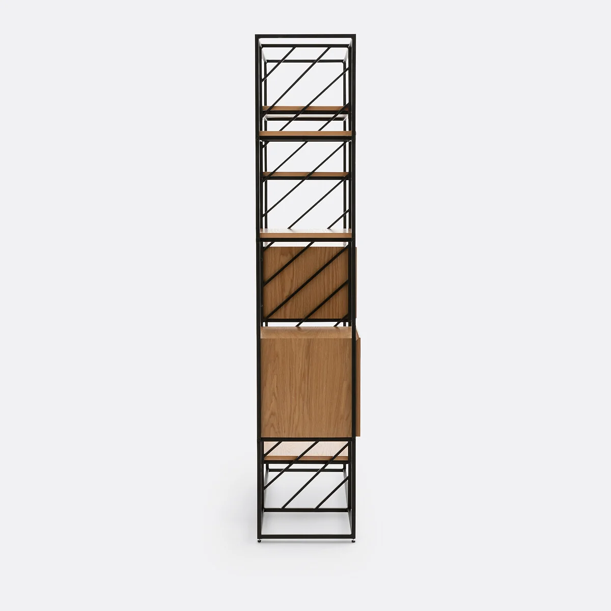 Vaulty Wired Bookcase in Iron and Oak Veneer – image 4