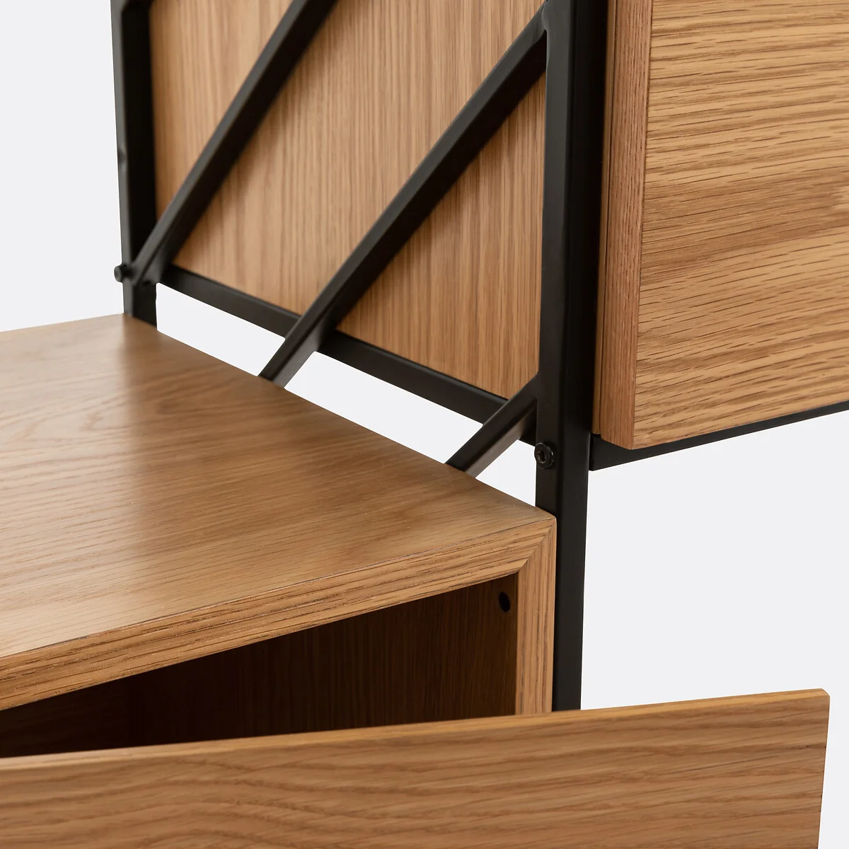 Vaulty Wired Bookcase in Iron and Oak Veneer – image 5