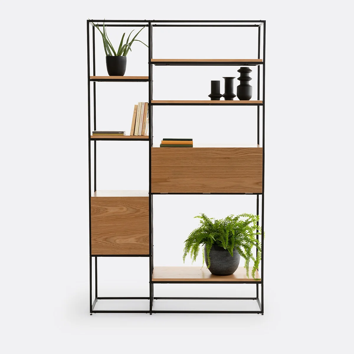 Vaulty Wired Bookcase in Iron and Oak Veneer – image 7