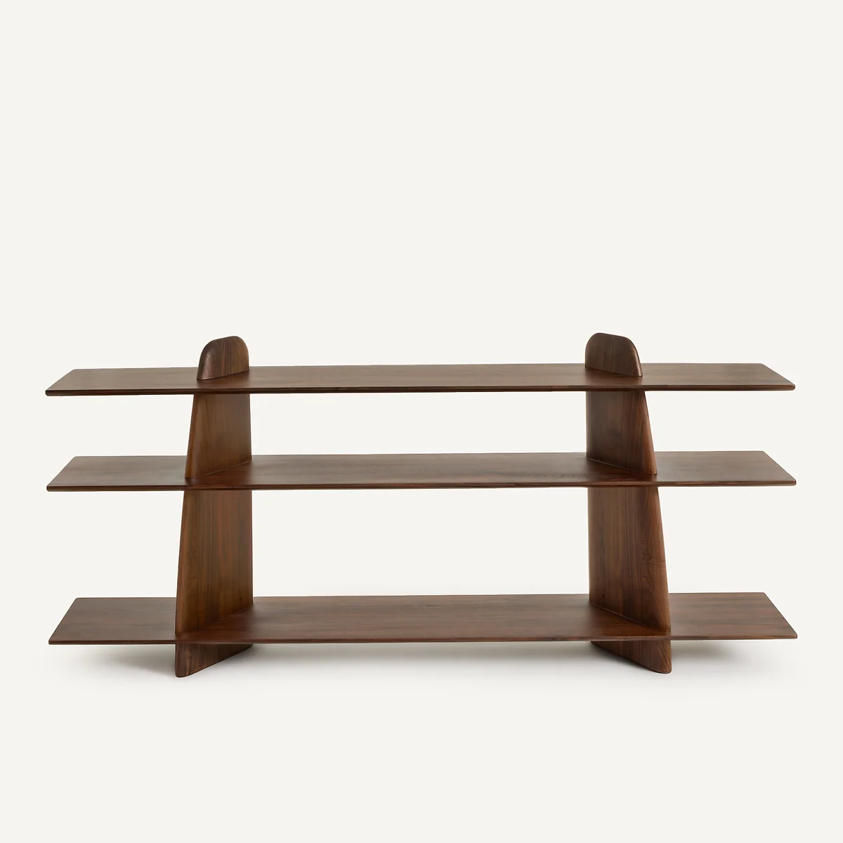 Iloss Solid Walnut Large Low Bookcase – image 4