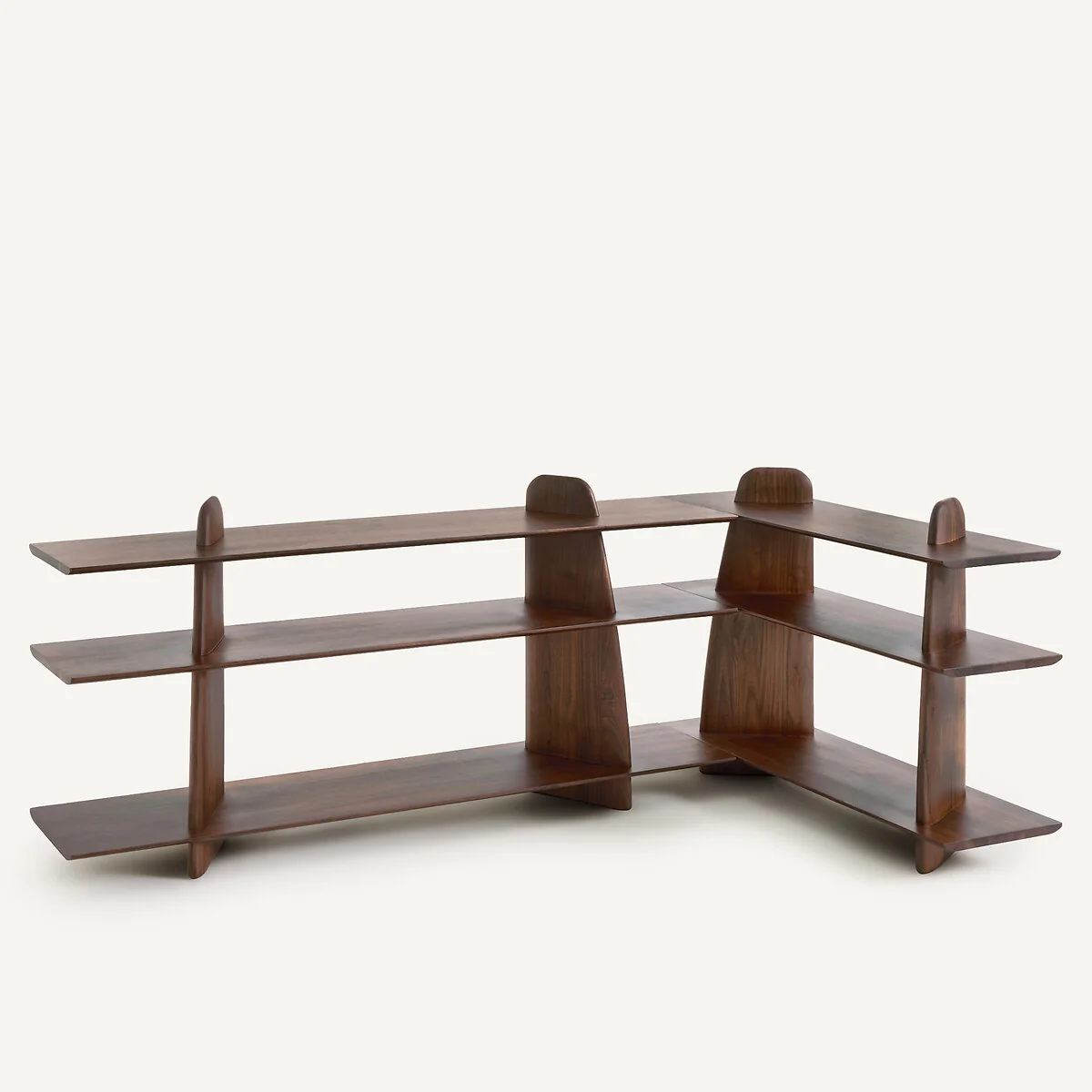 Iloss Solid Walnut Large Low Bookcase – image 8