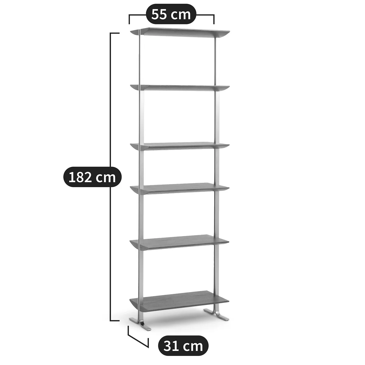 Livel L55cm Walnut Bookcase – image 9