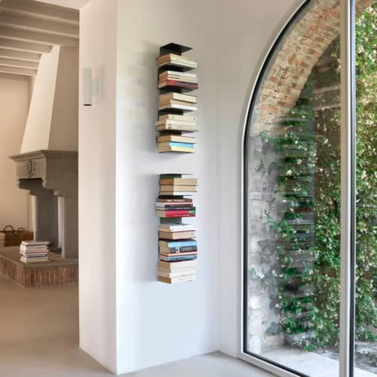 Ptolomeo Wall Wall bookshelf metal white / H 70 cm - Opinion Ciatti – image 2