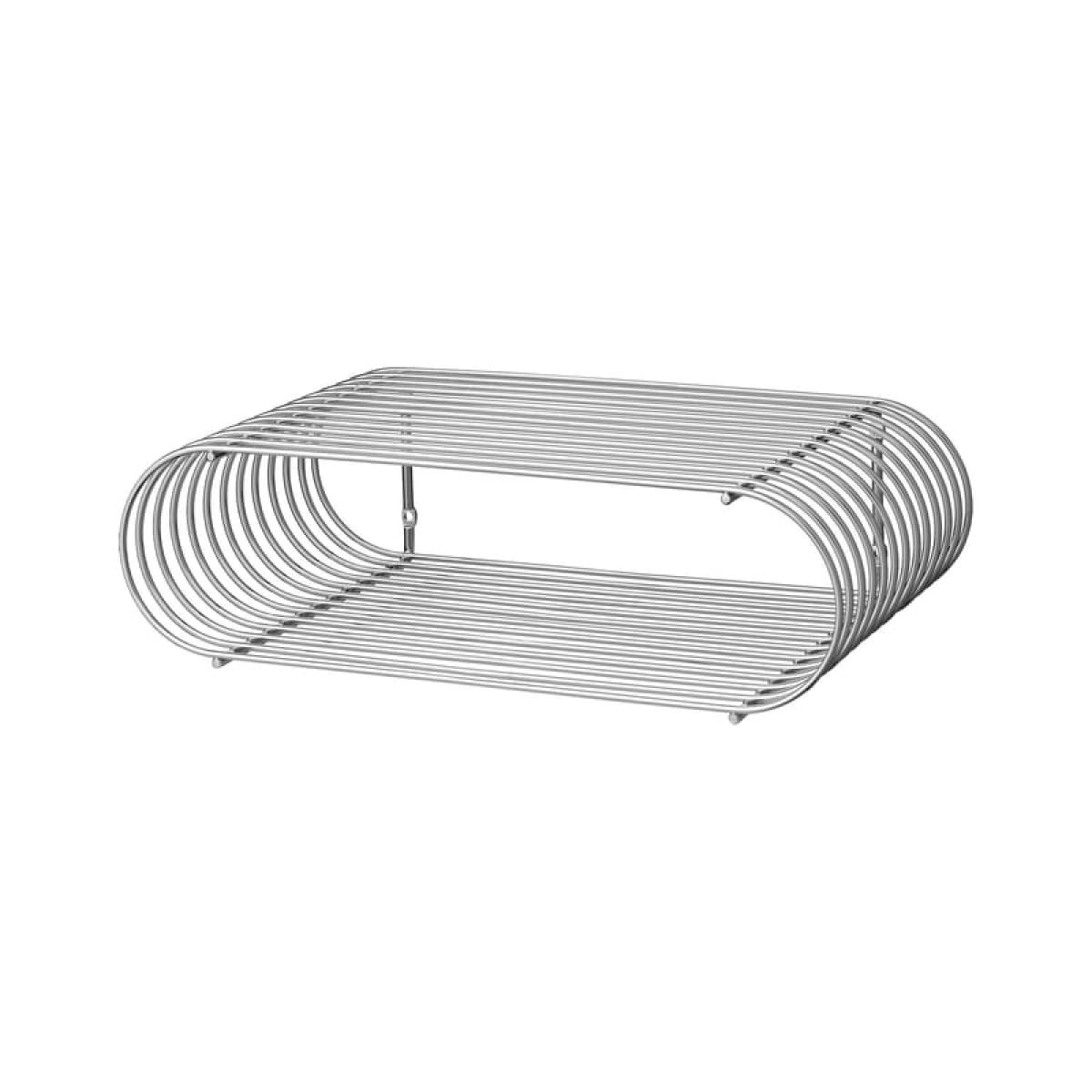 Curva Shelf grey silver metal / L 40 cm - AYTM – image 2