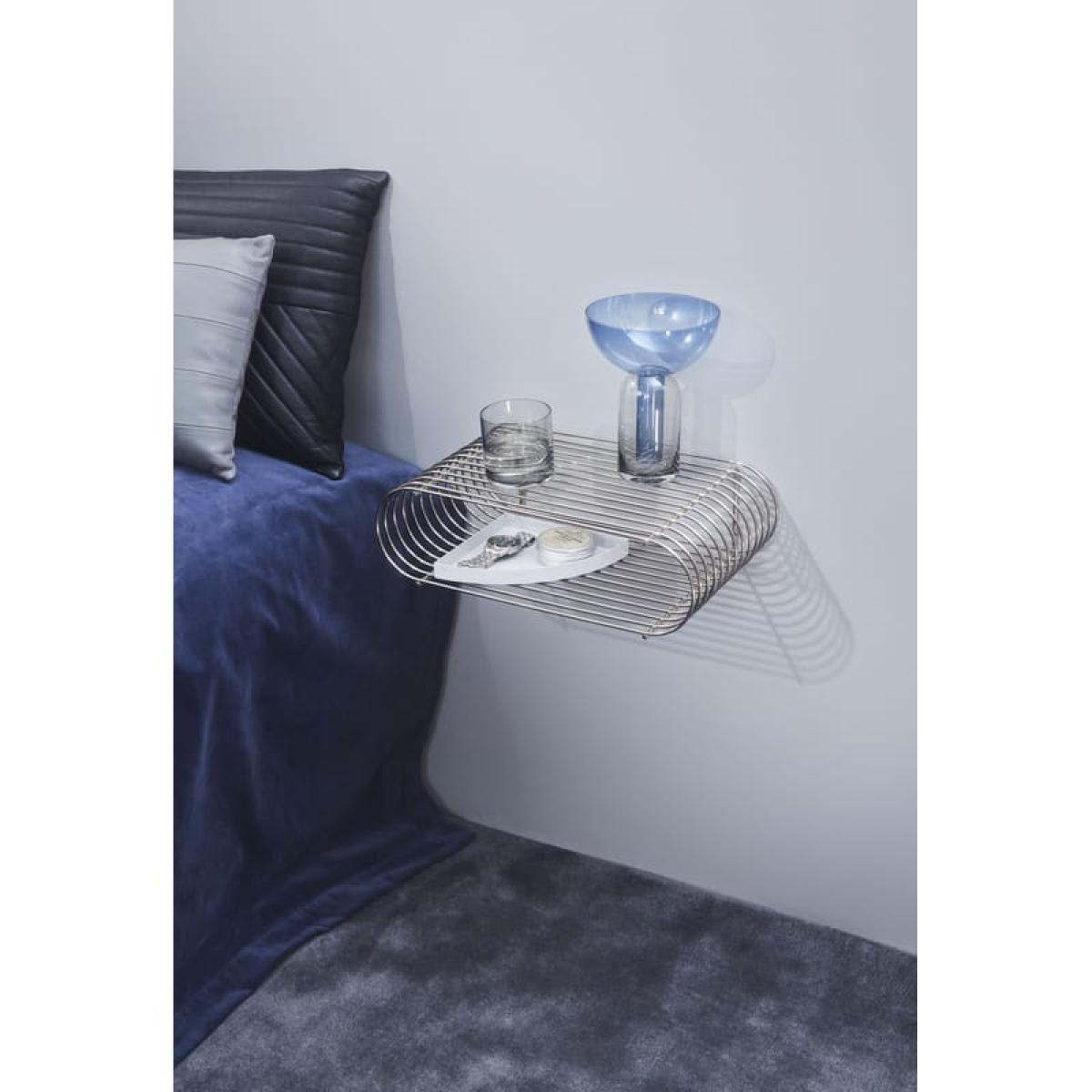 Curva Shelf grey silver metal / L 40 cm - AYTM – image 4