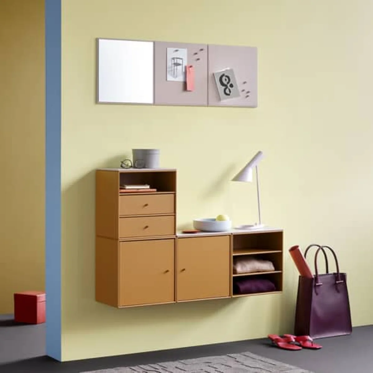 Montana Mini 1004 Wall storage wood white / 3 shelves - 35 x 35 x D 25 cm - MONTANA – image 3