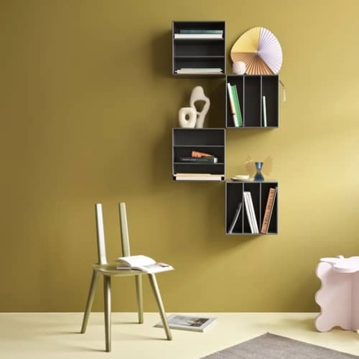 Montana Mini 1004 Wall storage wood white / 3 shelves - 35 x 35 x D 25 cm - MONTANA – image 5