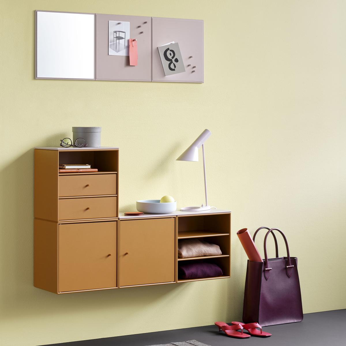 Accessory wood yellow / Tray for two Montana Mini Units - W 70 x D 25 cm - MONTANA – image 2
