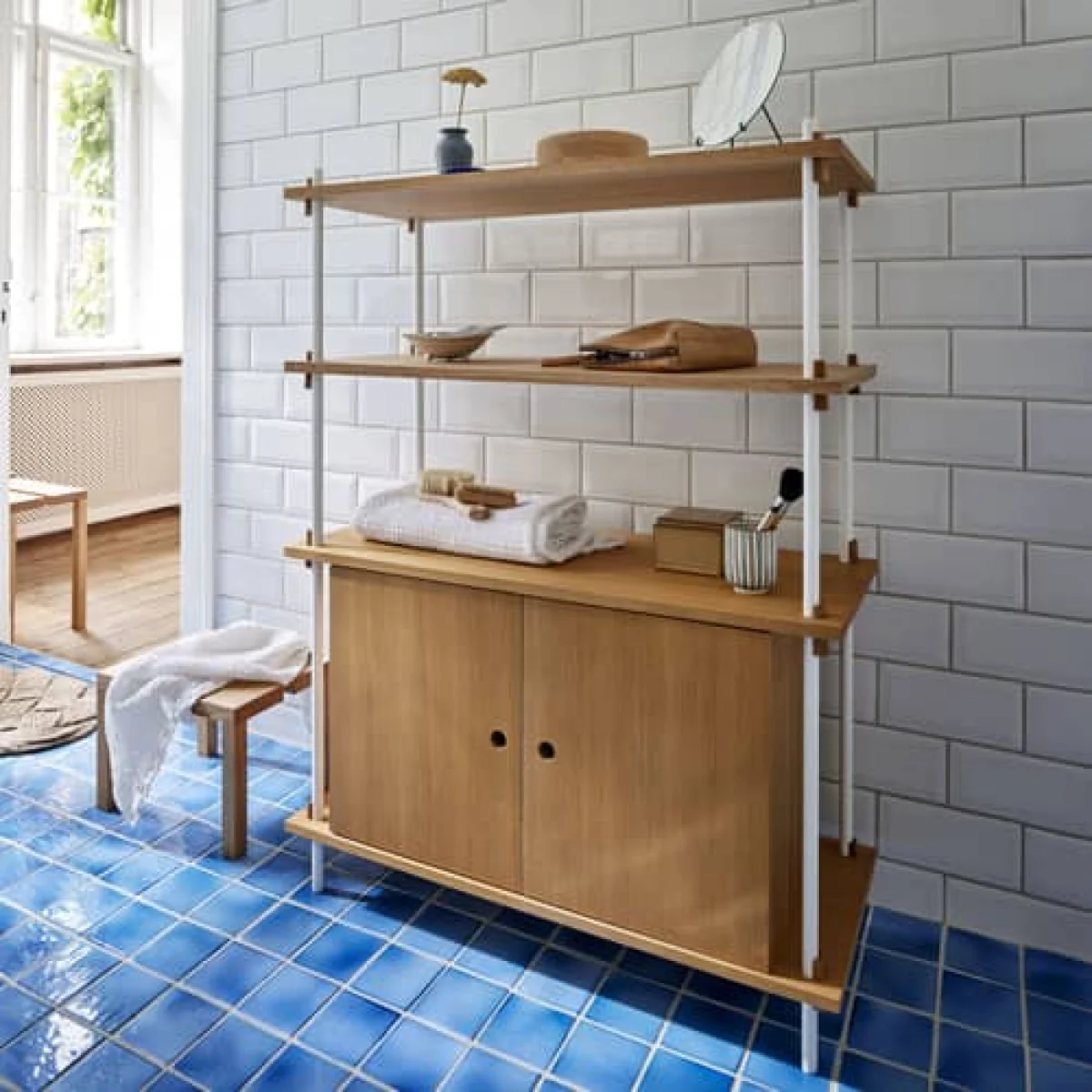 Shelving System – s.115.1.B Shelf natural wood / W 85 x H 115 x D 35 cm - MOEBE – image 3