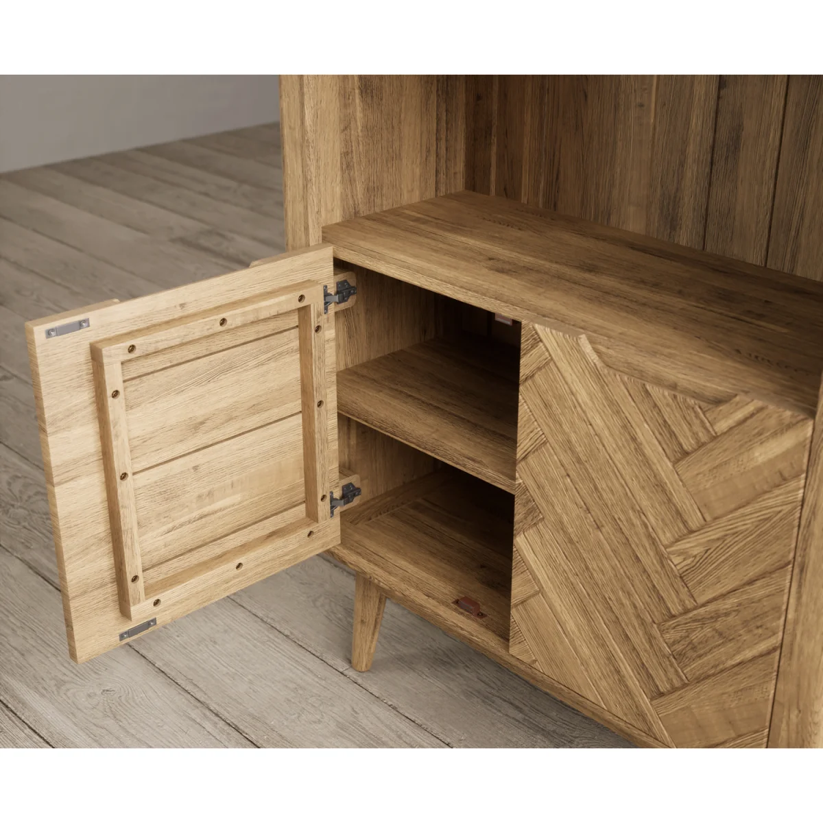 Parven Solid Oak Tall Bookcase – image 6
