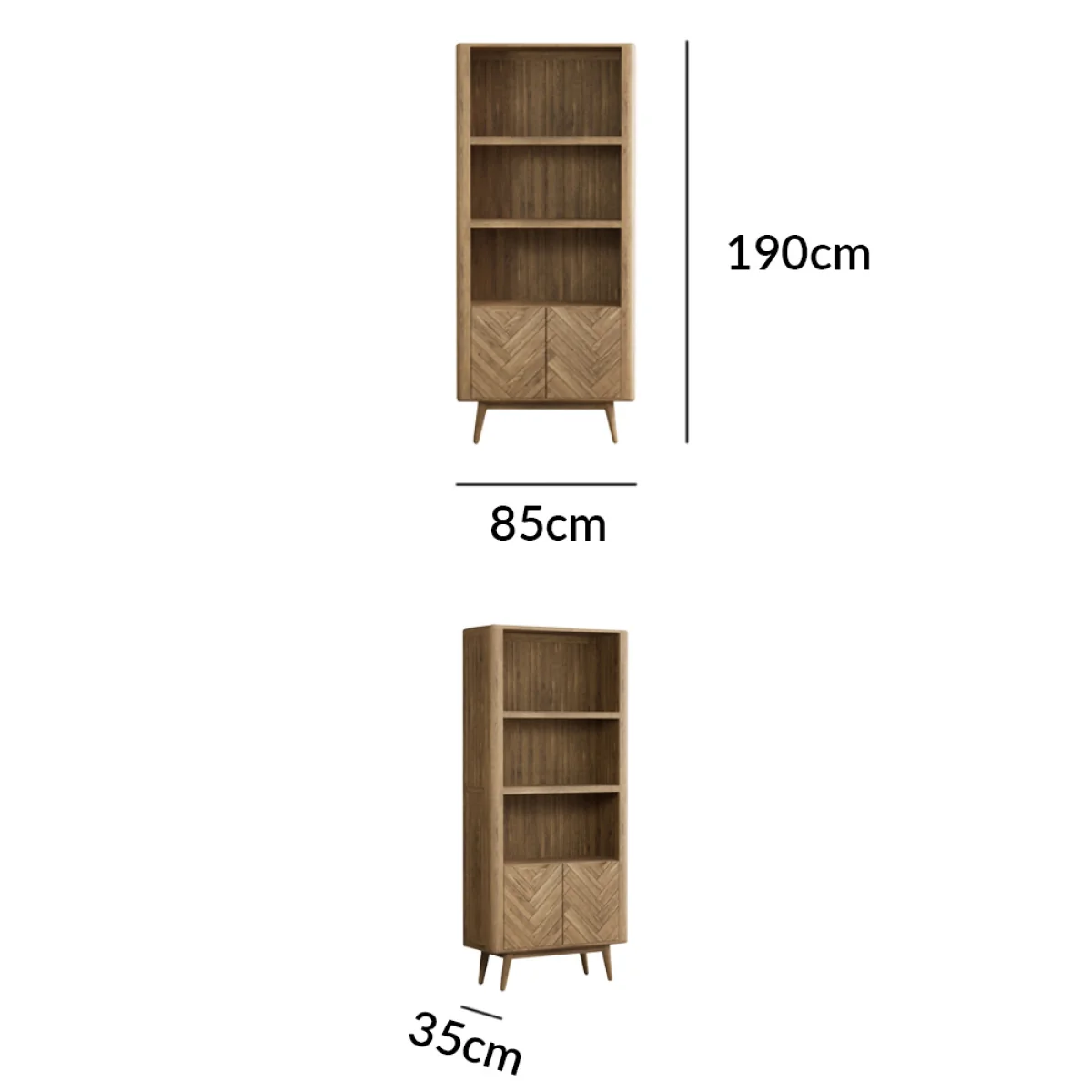 Parven Solid Oak Tall Bookcase – image 10