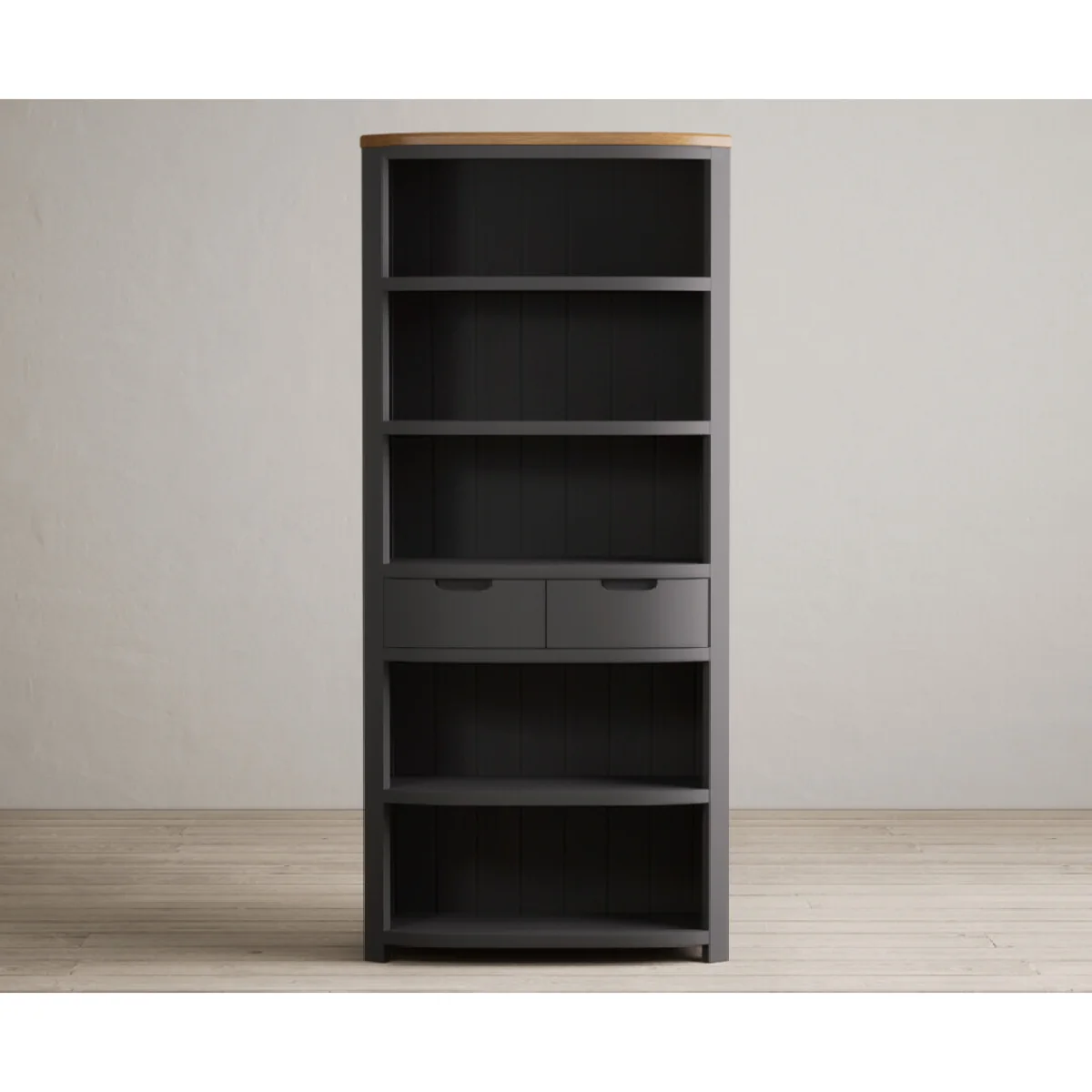 Bradwell Oak and Charcoal Painted Tall Bookcase – image 5