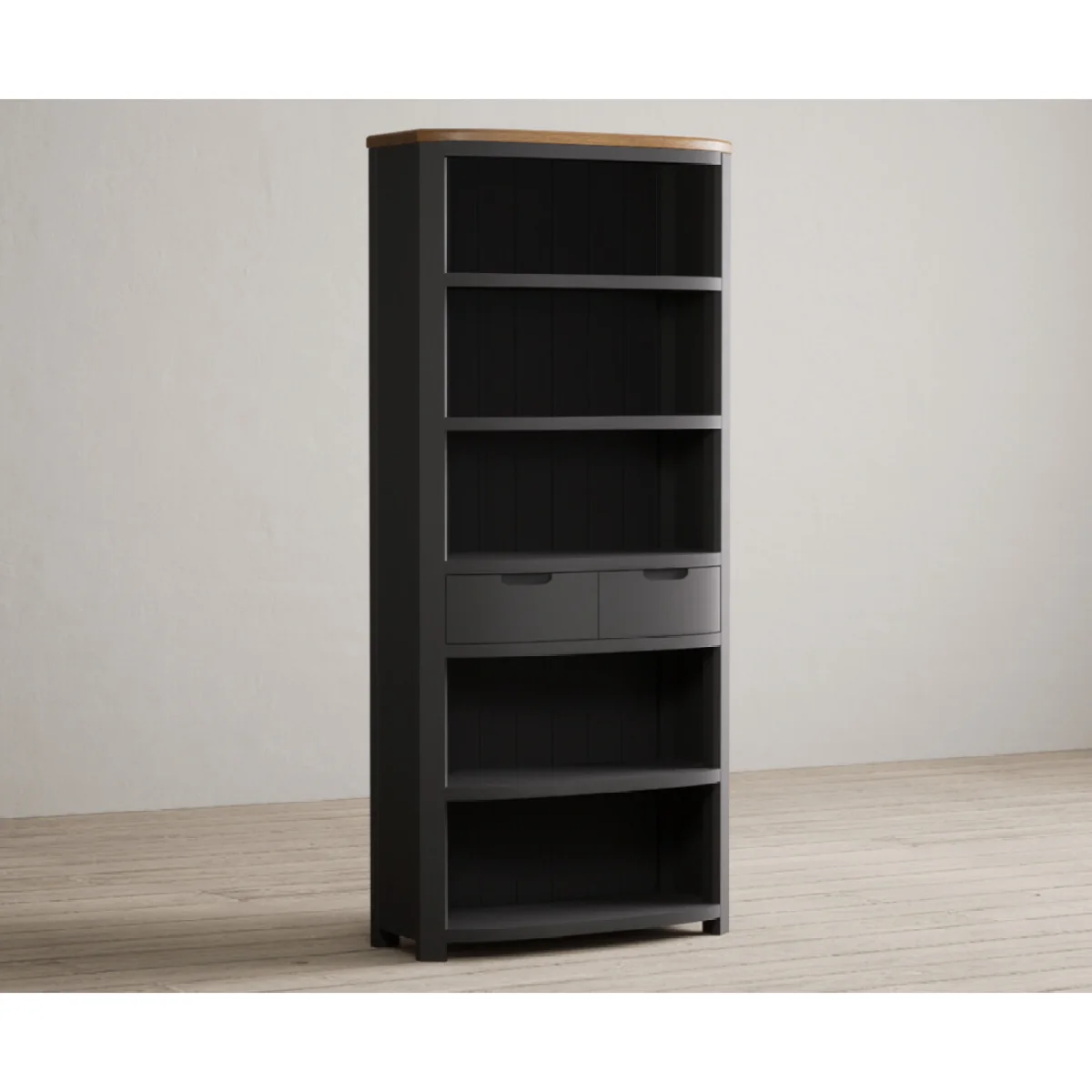 Bradwell Oak and Charcoal Painted Tall Bookcase – image 6