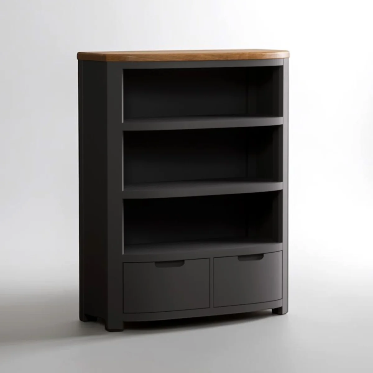 Bradwell Oak and Charcoal Painted Small Bookcase – image 3