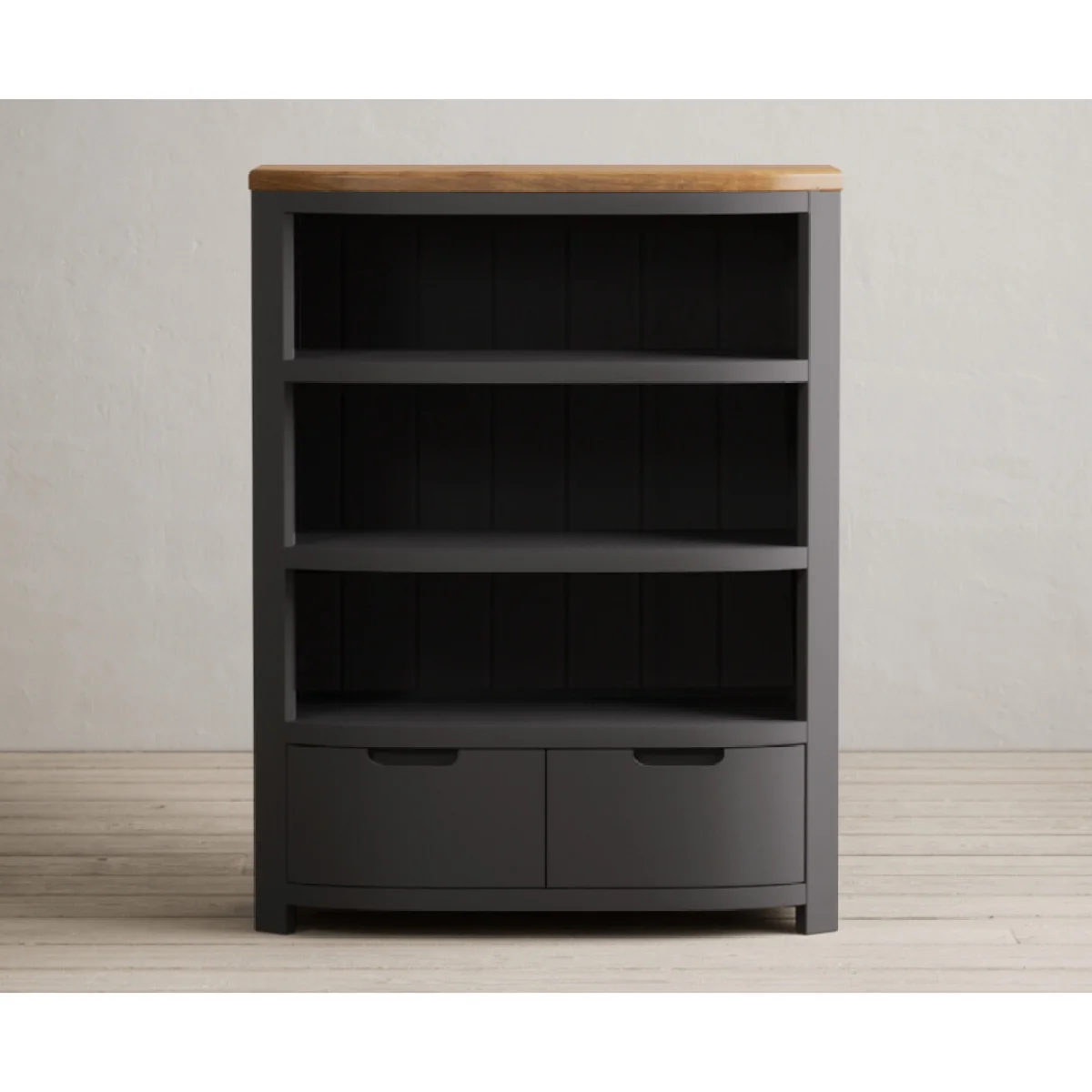 Bradwell Oak and Charcoal Painted Small Bookcase – image 5